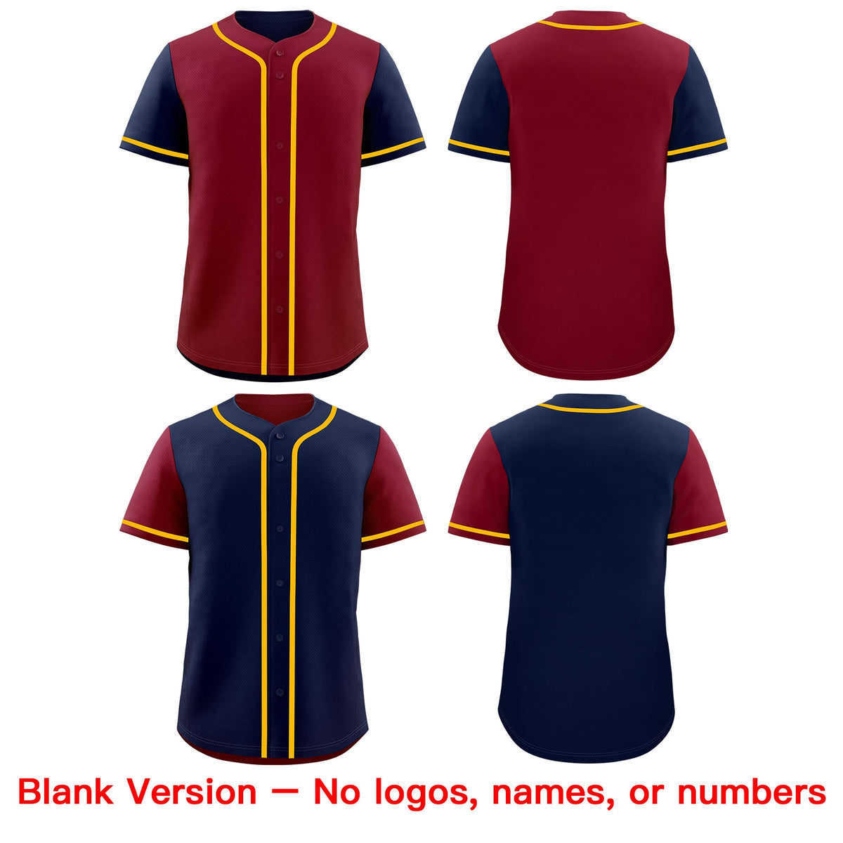 Custom Crimson Navy White Reversible Raglan Sleeves Baseball Jersey| KXKSHOP