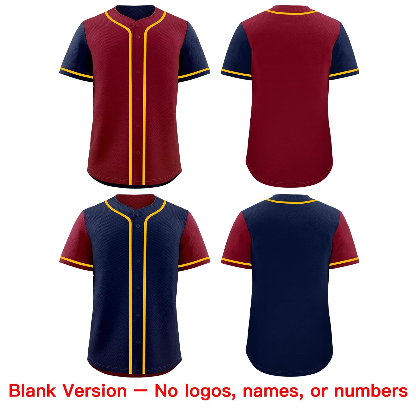 Custom Crimson Navy White Reversible Raglan Sleeves Baseball Jersey| KXKSHOP