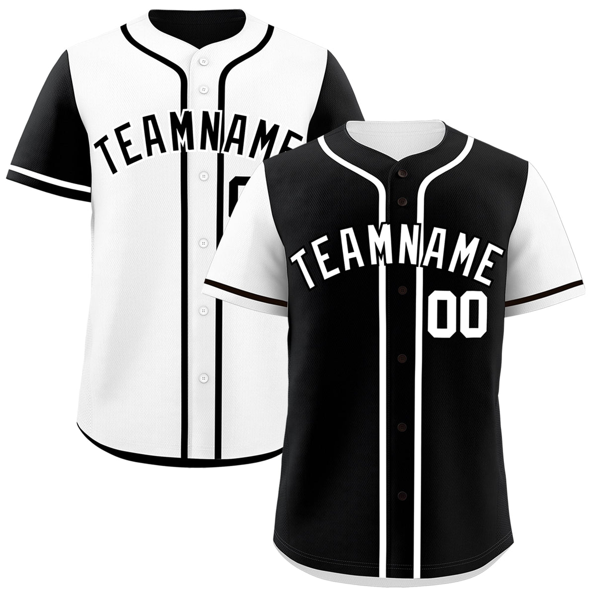 Custom White Black Reversible Raglan Sleeves Baseball Jersey| KXKSHOP