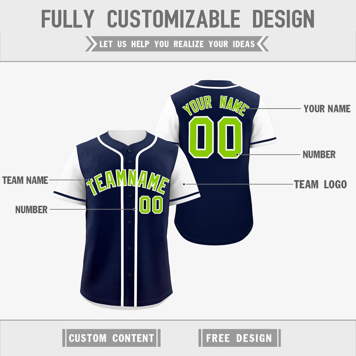 Custom White Navy Reversible Raglan Sleeves Baseball Jersey| KXKSHOP