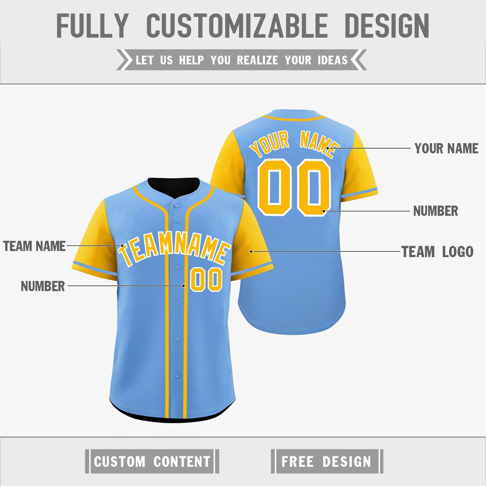 Custom Navy White Light Blue Reversible Raglan Sleeves Baseball Jersey| KXKSHOP