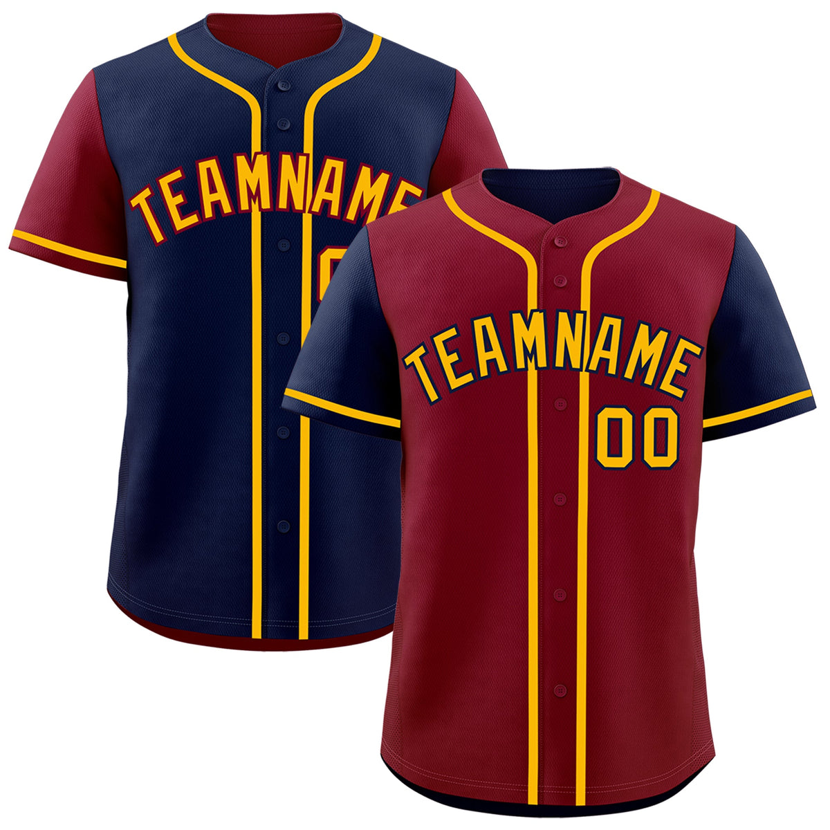 Custom Crimson Navy White Reversible Raglan Sleeves Baseball Jersey| KXKSHOP