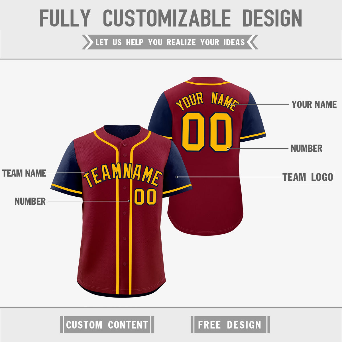 Custom Crimson Navy White Reversible Raglan Sleeves Baseball Jersey| KXKSHOP