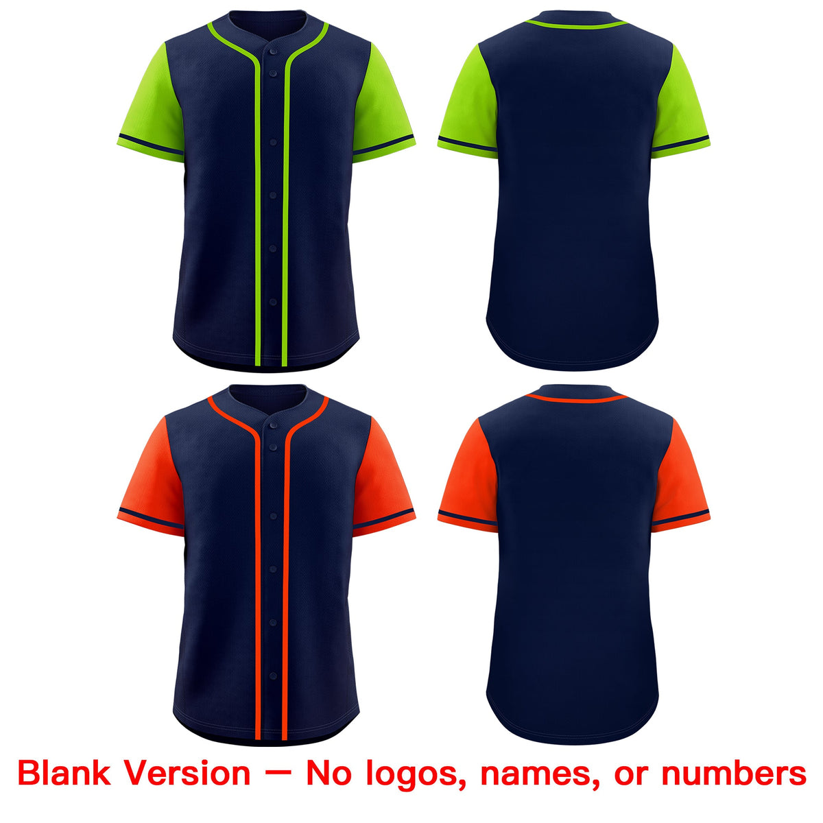 Custom Navy Red White Reversible Raglan Sleeves Baseball Jersey| KXKSHOP