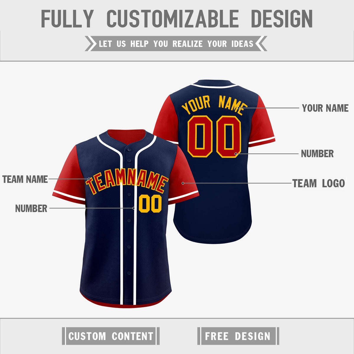 Custom Navy Cream Reversible Raglan Sleeves Baseball Jersey| KXKSHOP