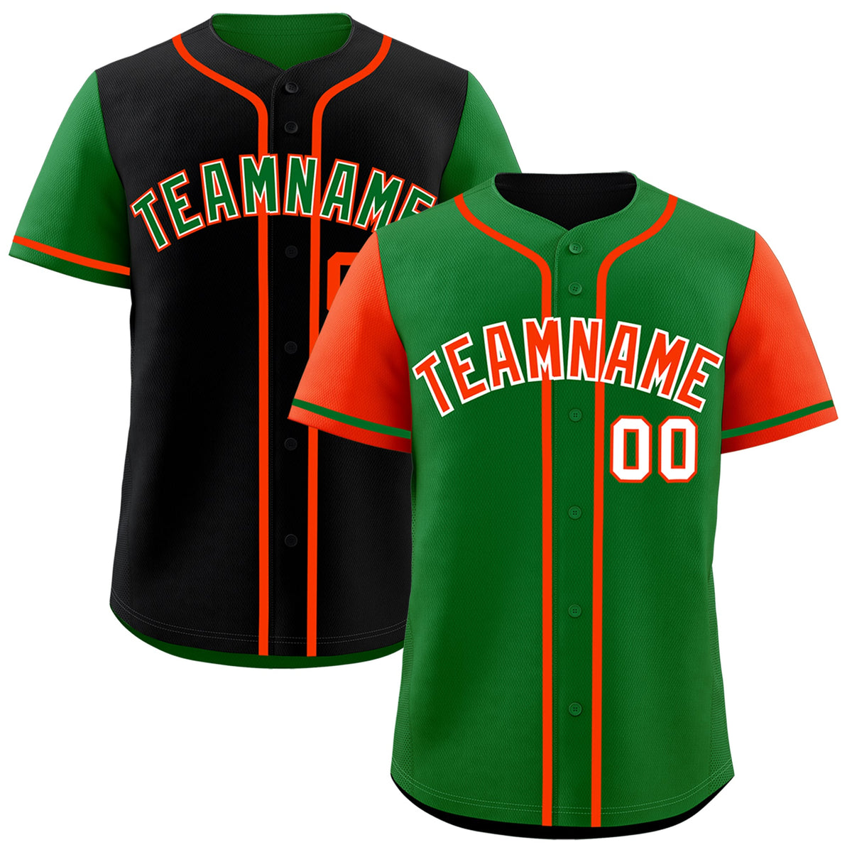 Custom Kelly Green White Reversible Raglan Sleeves Baseball Jersey| KXKSHOP