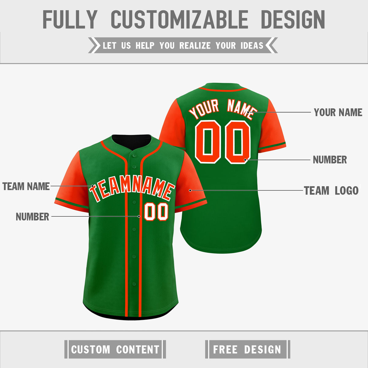 Custom Kelly Green White Reversible Raglan Sleeves Baseball Jersey| KXKSHOP