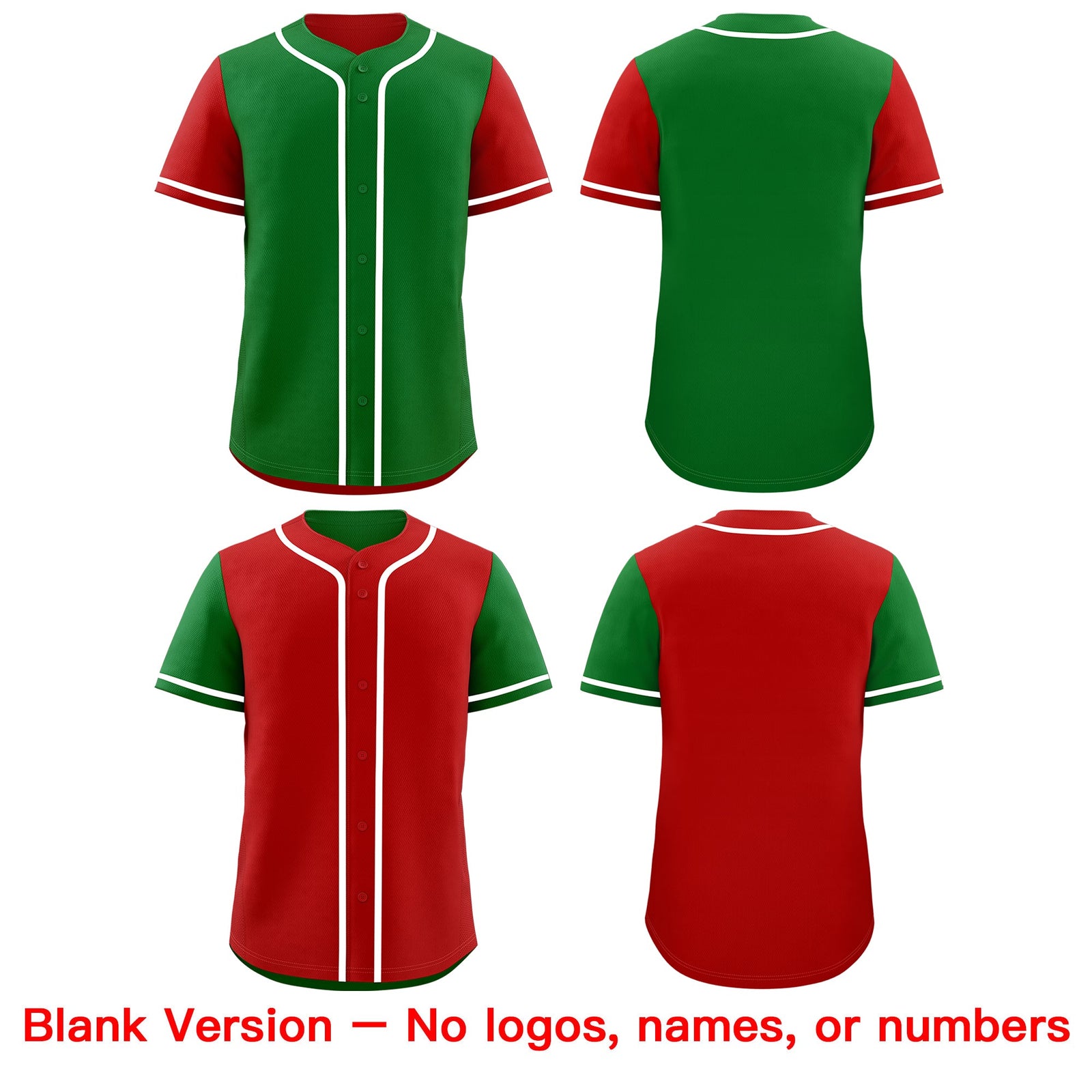 Custom Kelly Green Red Reversible Raglan Sleeves Baseball Jersey| KXKSHOP