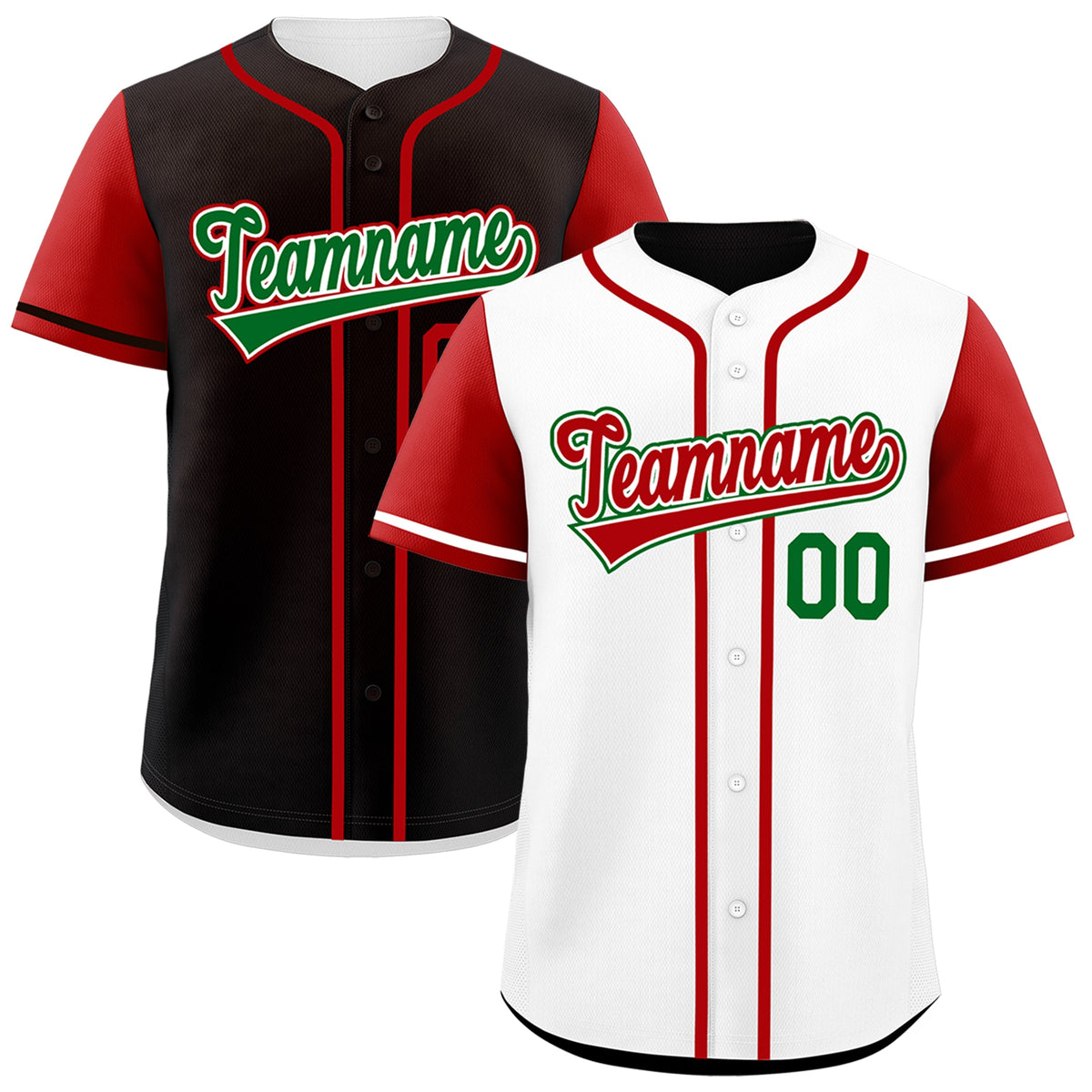 Custom Black White Reversible Raglan Sleeves Baseball Jersey| KXKSHOP