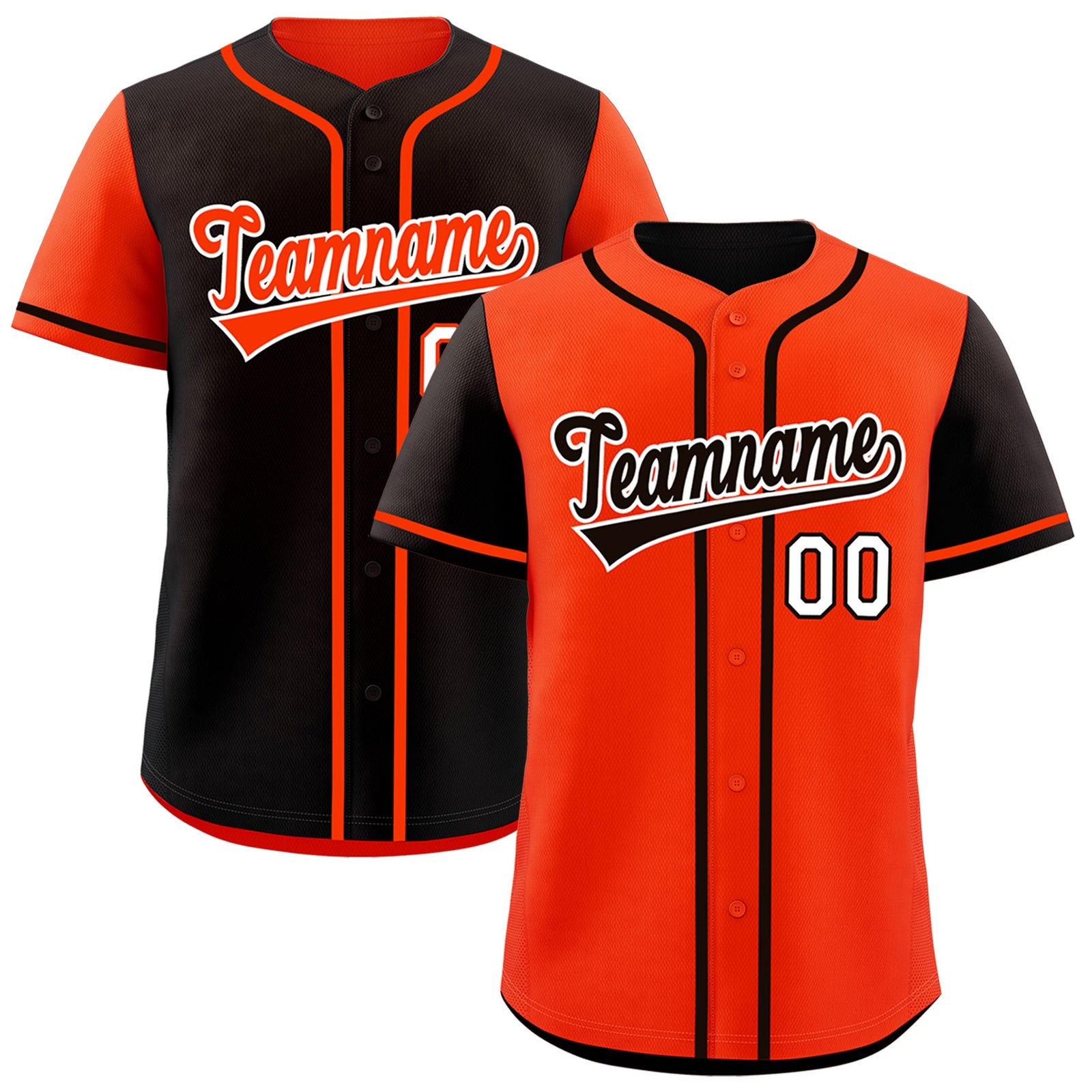 Custom Black Orange Reversible Raglan Sleeves Baseball Jersey| KXKSHOP