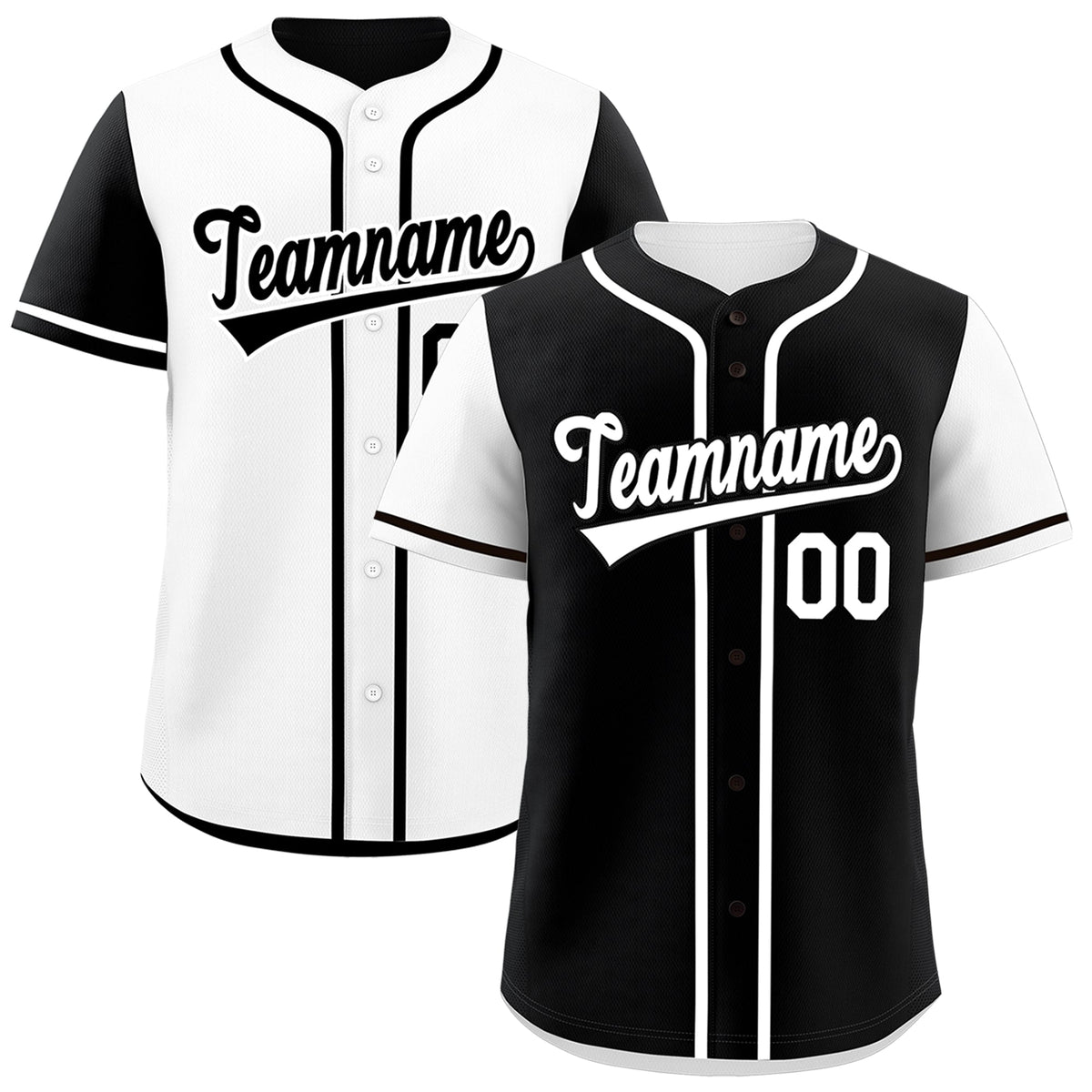Custom White Black Reversible Raglan Sleeves Baseball Jersey| KXKSHOP
