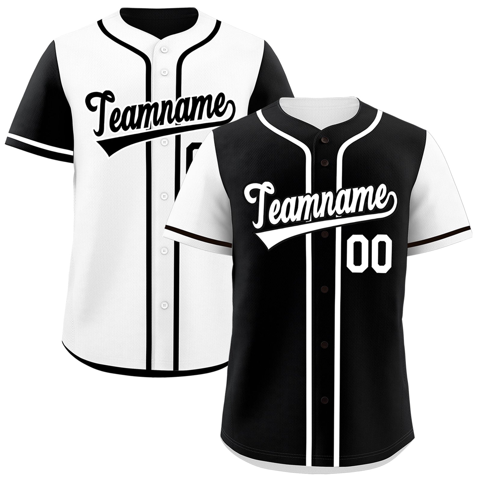 Custom White Black Reversible Raglan Sleeves Baseball Jersey| KXKSHOP