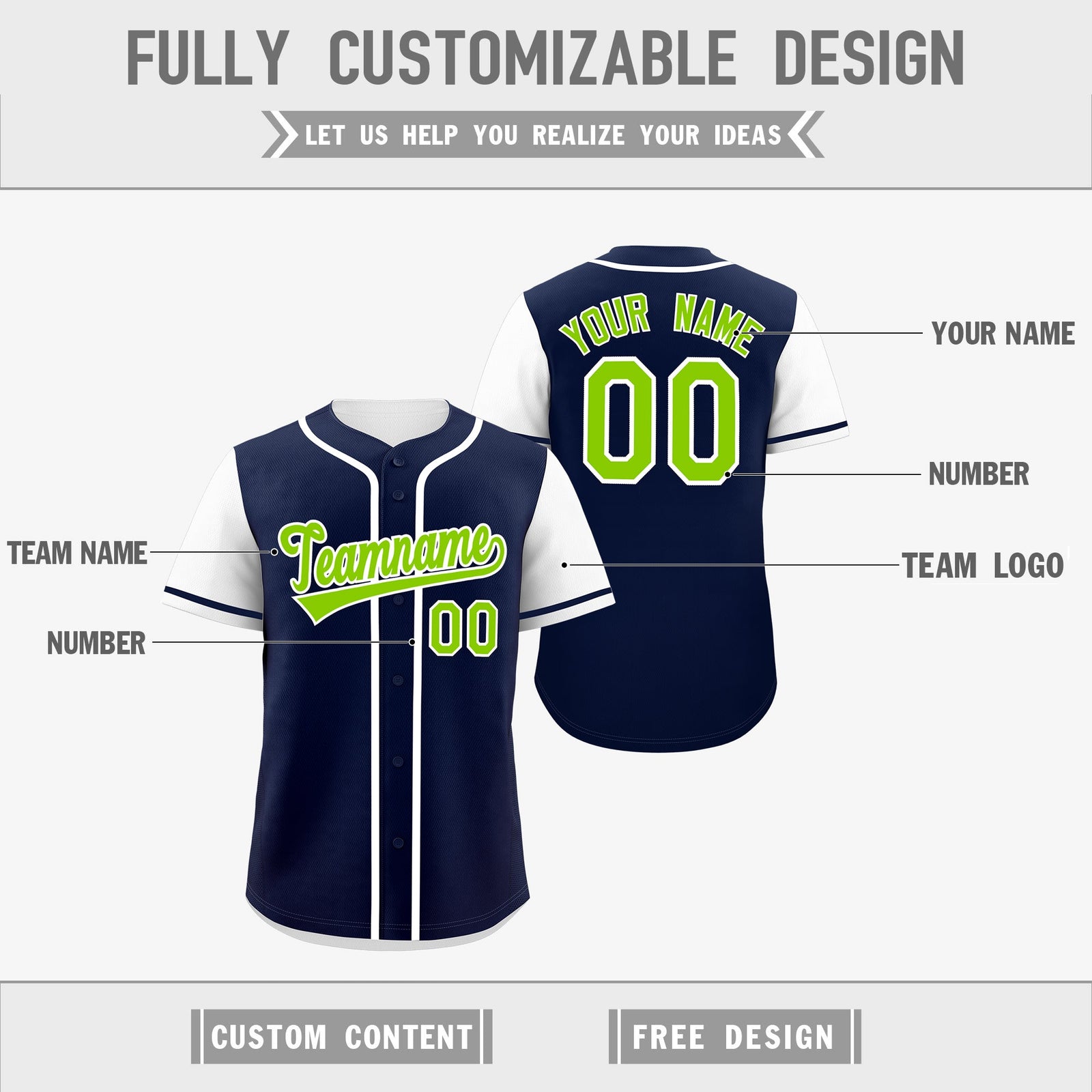 Custom White Navy Reversible Raglan Sleeves Baseball Jersey| KXKSHOP