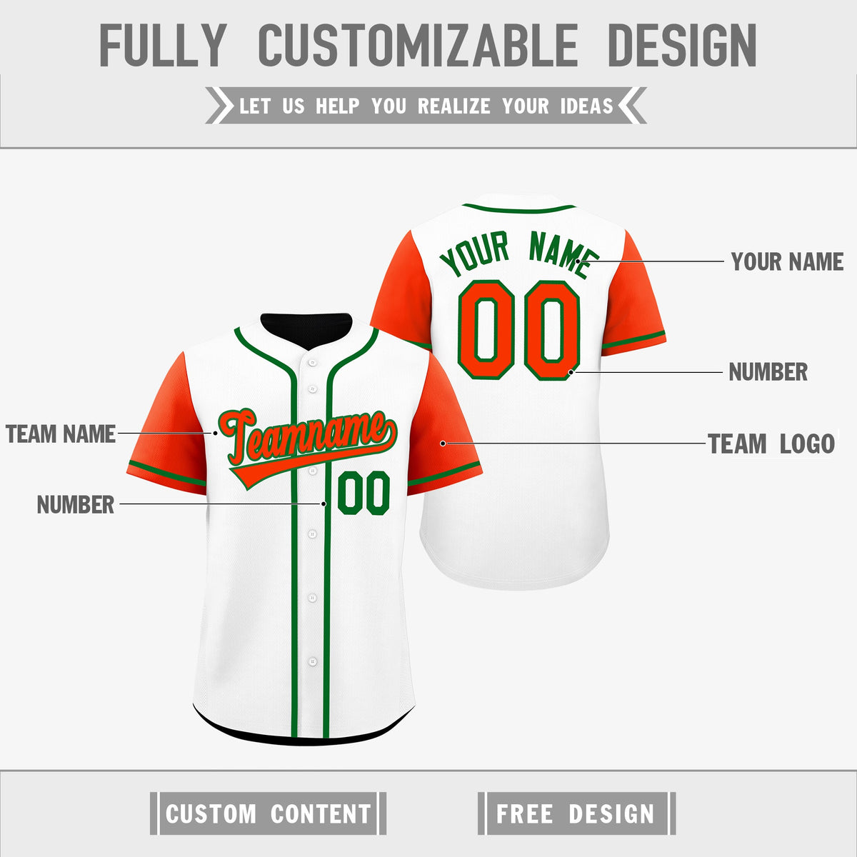 Custom White Black Kelly Green Reversible Raglan Sleeves Baseball Jersey| KXKSHOP
