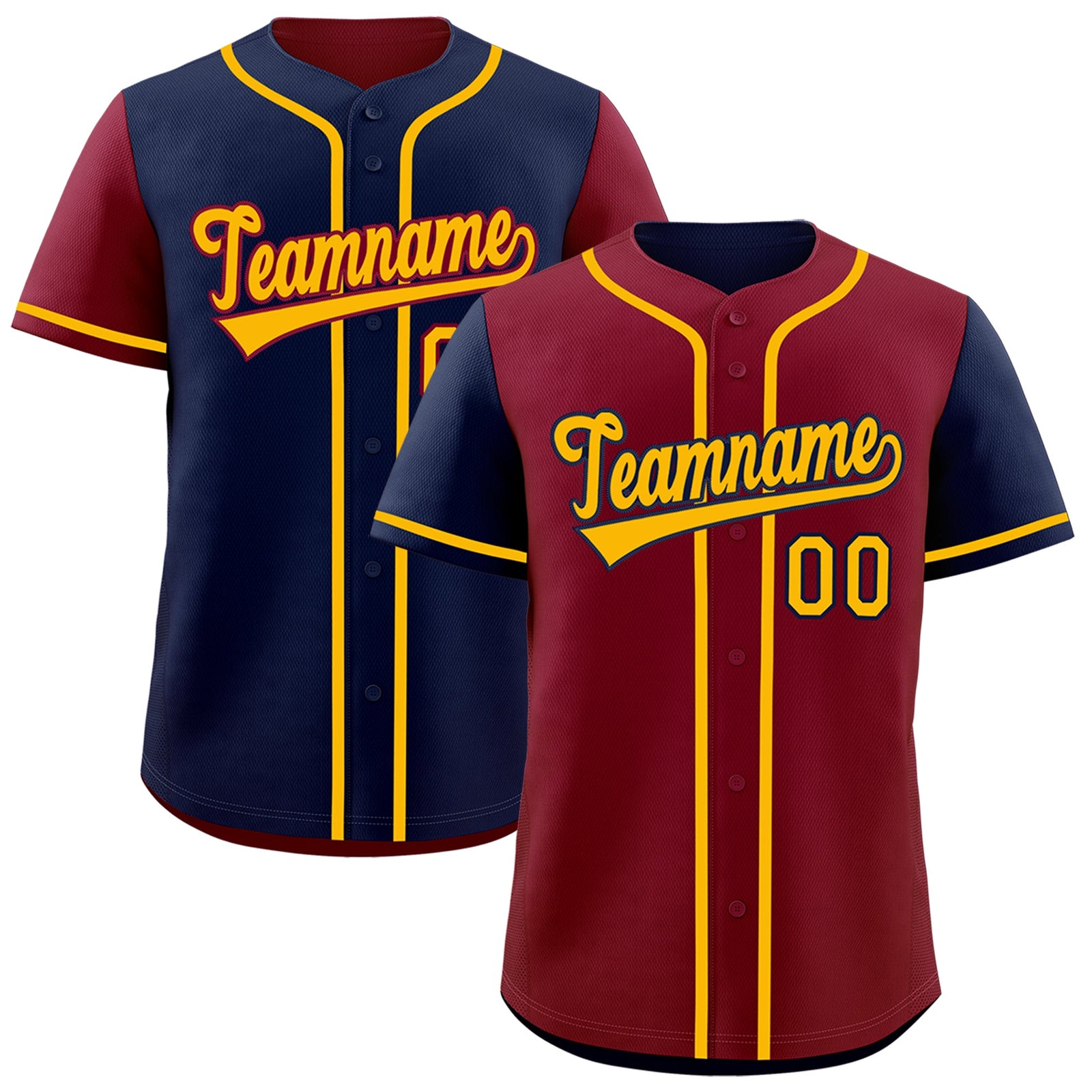 Custom Crimson Navy White Reversible Raglan Sleeves Baseball Jersey| KXKSHOP