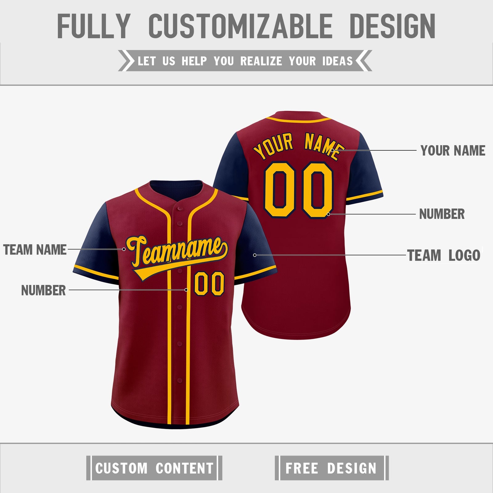 Custom Crimson Navy White Reversible Raglan Sleeves Baseball Jersey| KXKSHOP