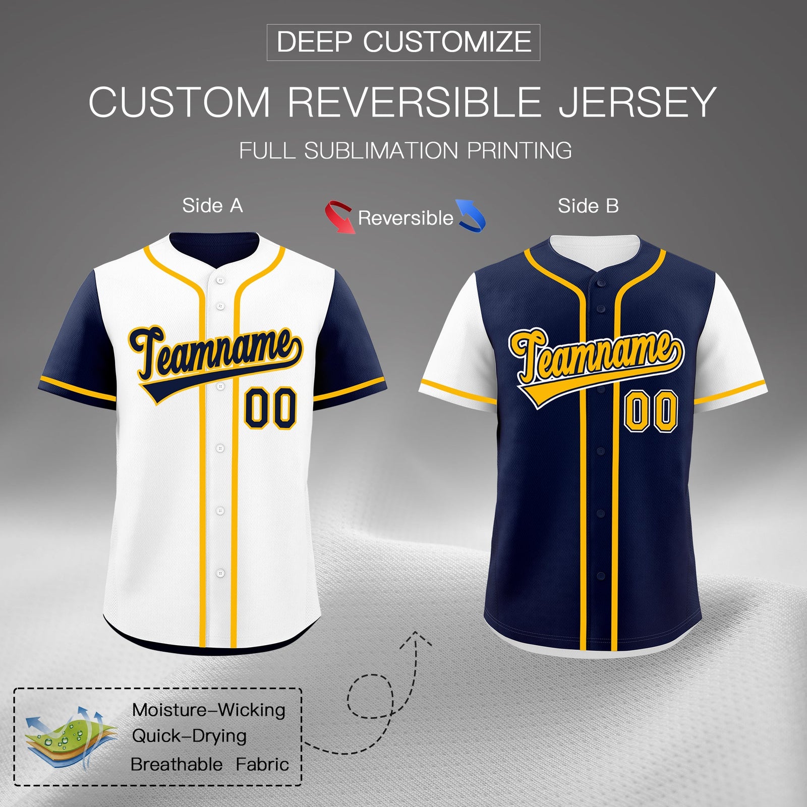 Custom Navy Orange Reversible Raglan Sleeves Baseball Jersey| KXKSHOP