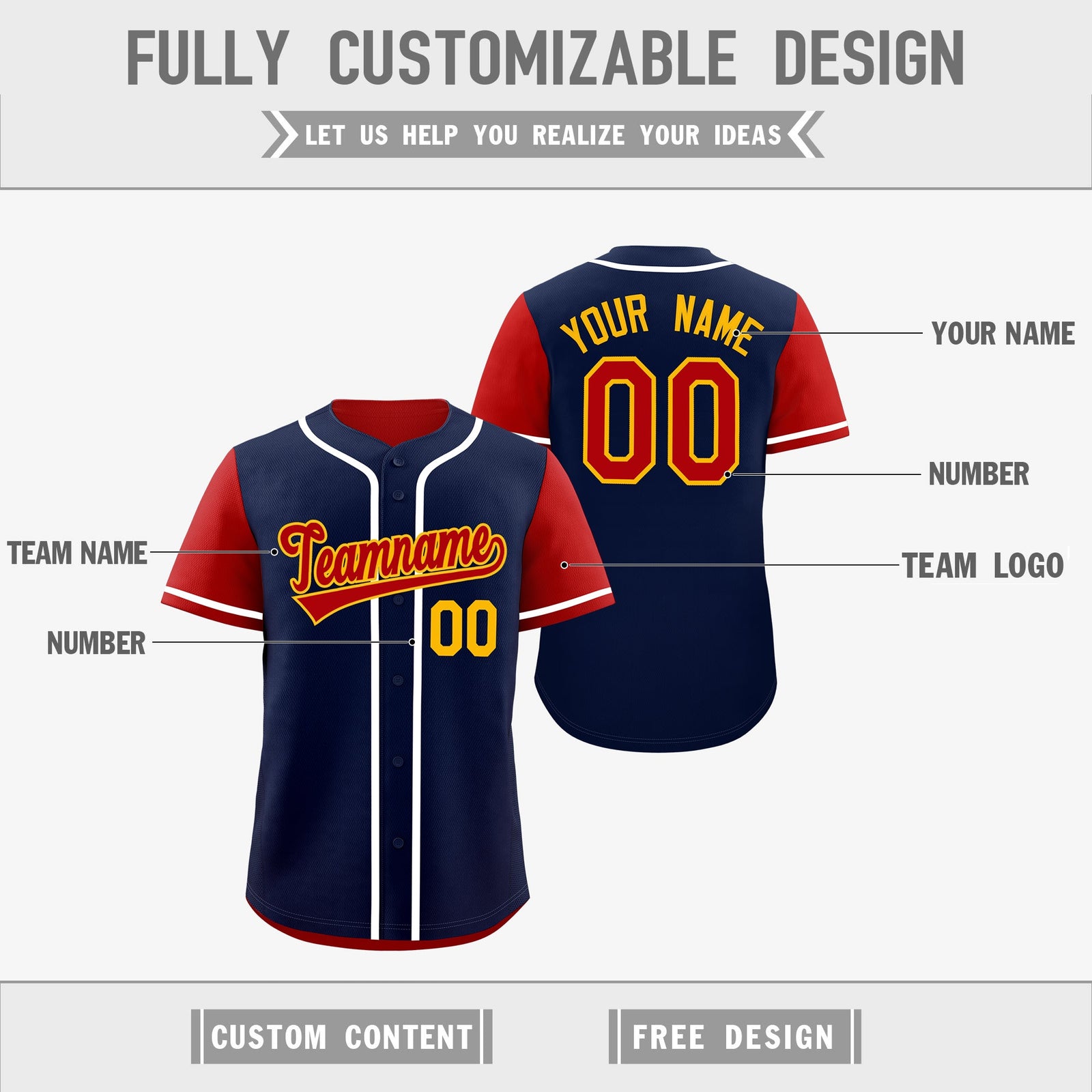Custom Navy Cream Reversible Raglan Sleeves Baseball Jersey| KXKSHOP