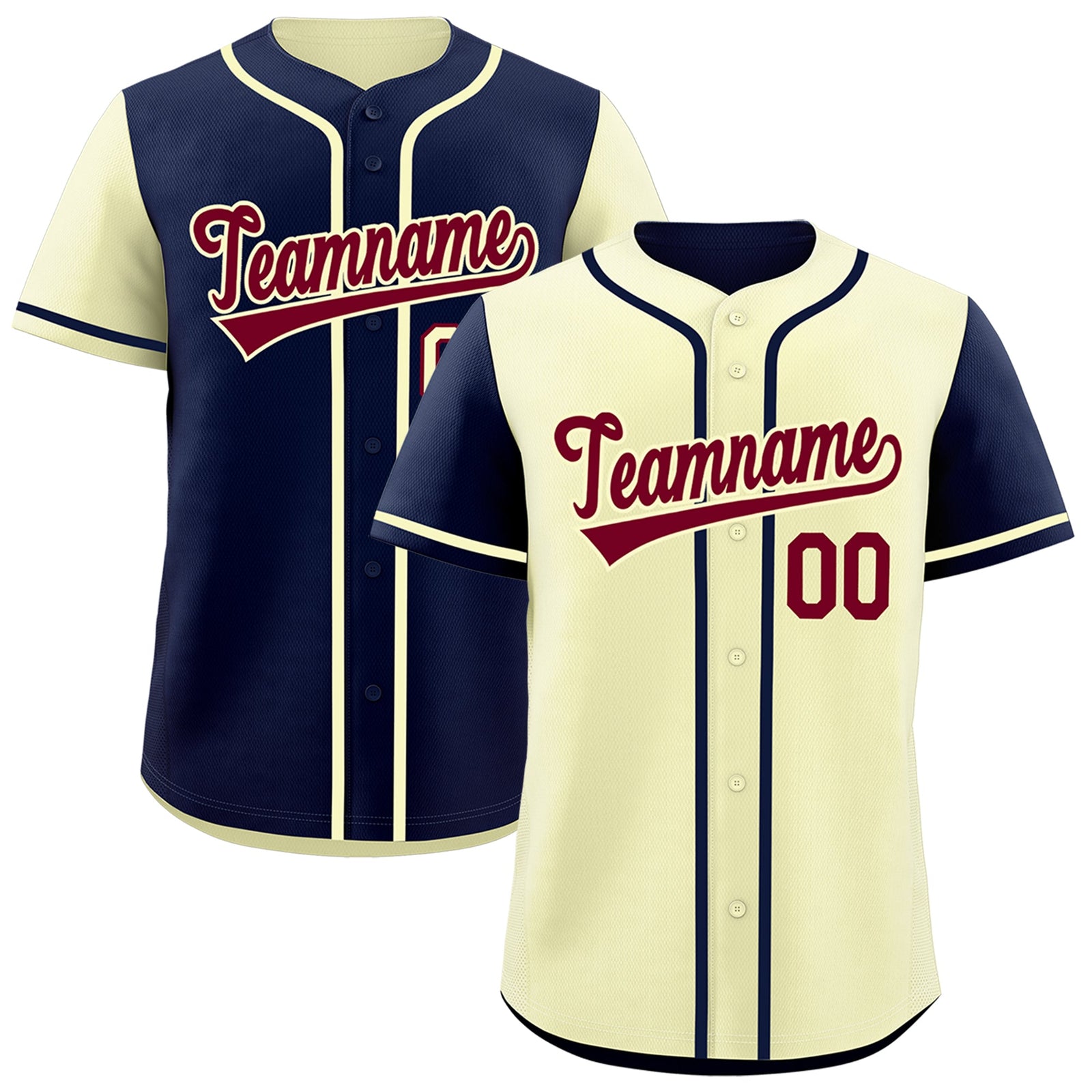 Custom Cream Black Reversible Raglan Sleeves Baseball Jersey| KXKSHOP