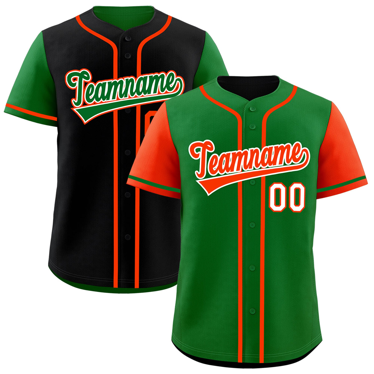 Custom Kelly Green White Reversible Raglan Sleeves Baseball Jersey| KXKSHOP