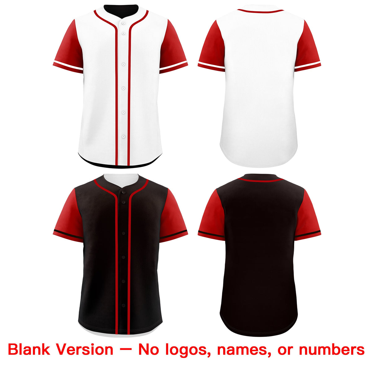 Custom Black White Reversible Raglan Sleeves Baseball Jersey| KXKSHOP