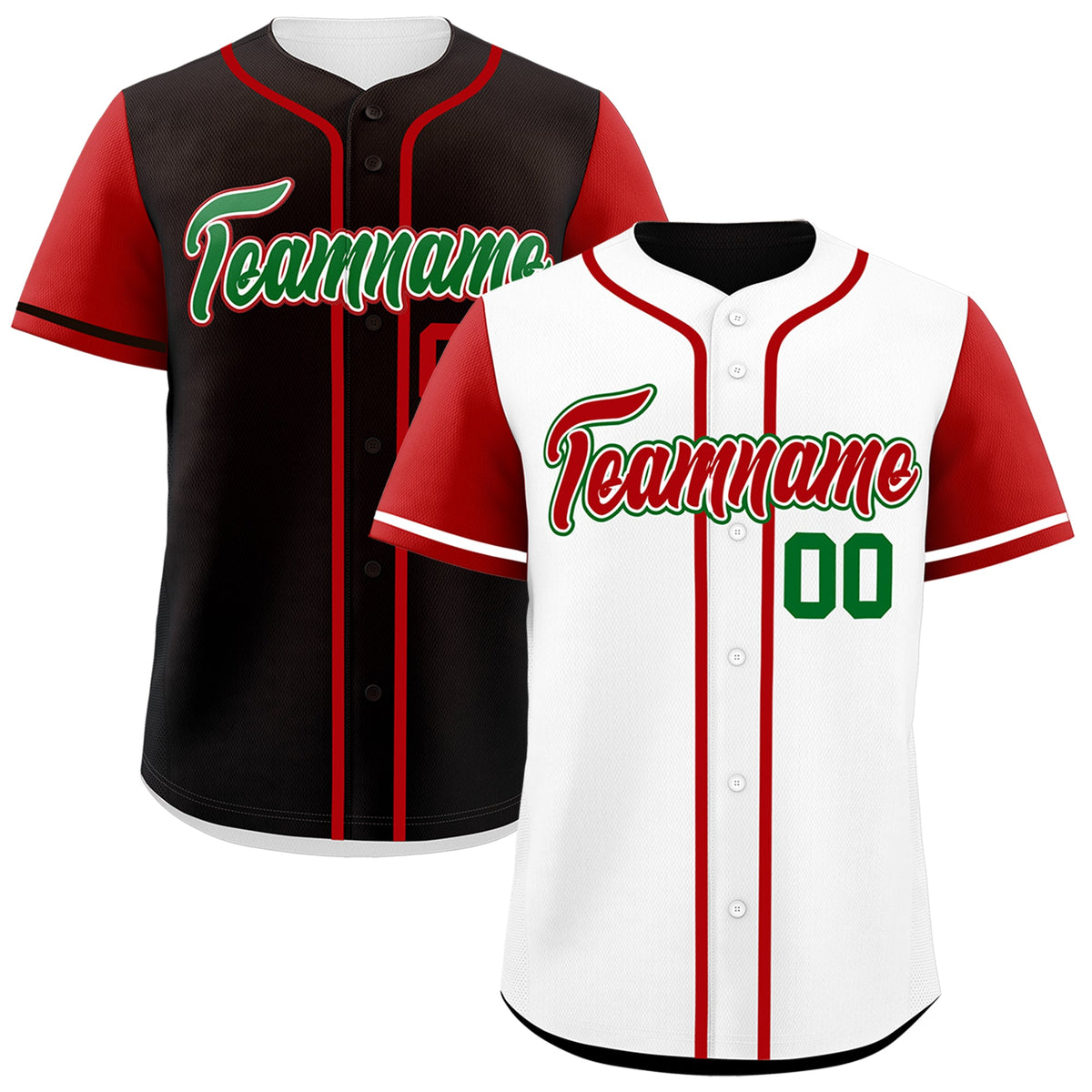 Custom Black White Reversible Raglan Sleeves Baseball Jersey| KXKSHOP
