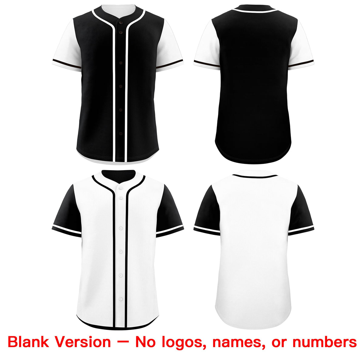 Custom White Black Reversible Raglan Sleeves Baseball Jersey| KXKSHOP