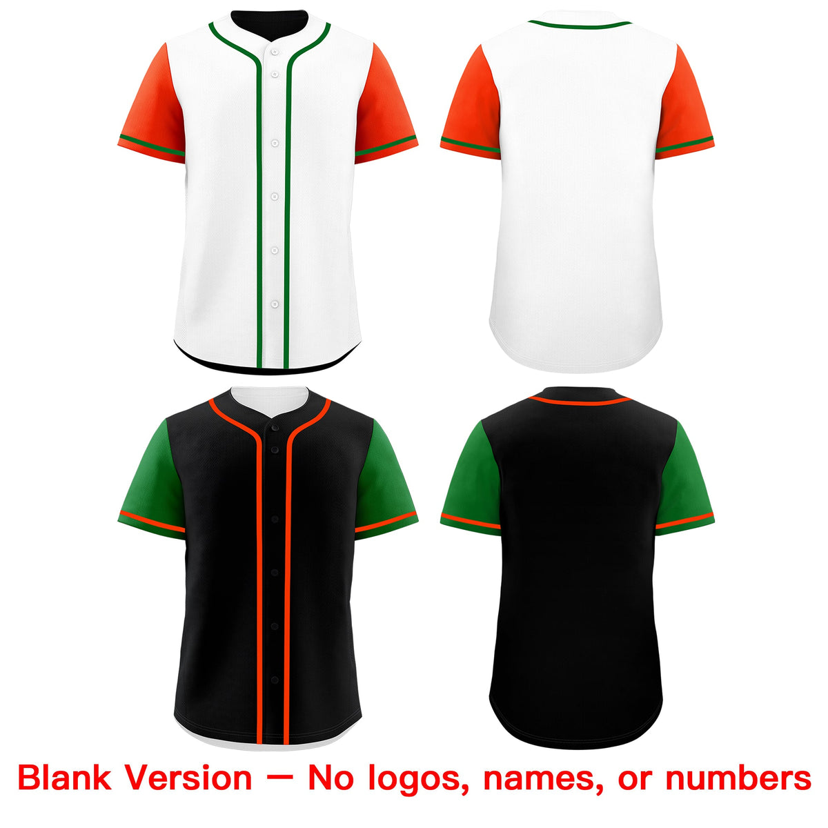 Custom White Black Kelly Green Reversible Raglan Sleeves Baseball Jersey| KXKSHOP