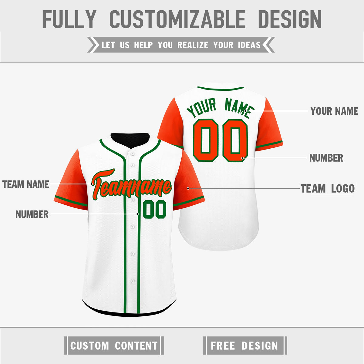 Custom White Black Kelly Green Reversible Raglan Sleeves Baseball Jersey| KXKSHOP