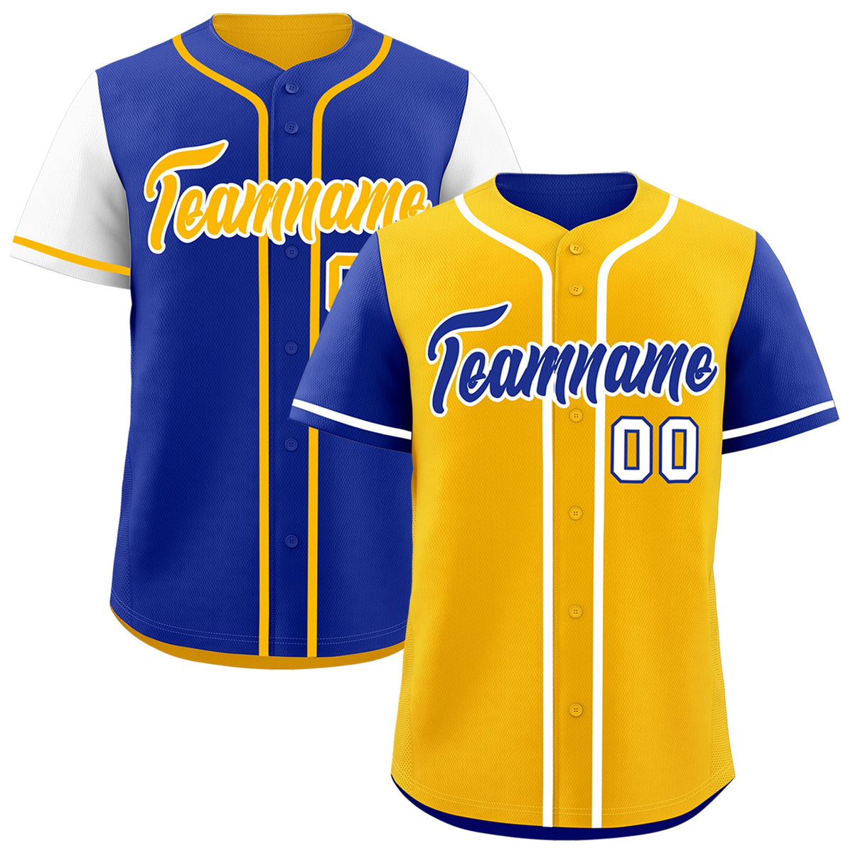 Custom Crimson Navy Yellow Reversible Raglan Sleeves Baseball Jersey| KXKSHOP