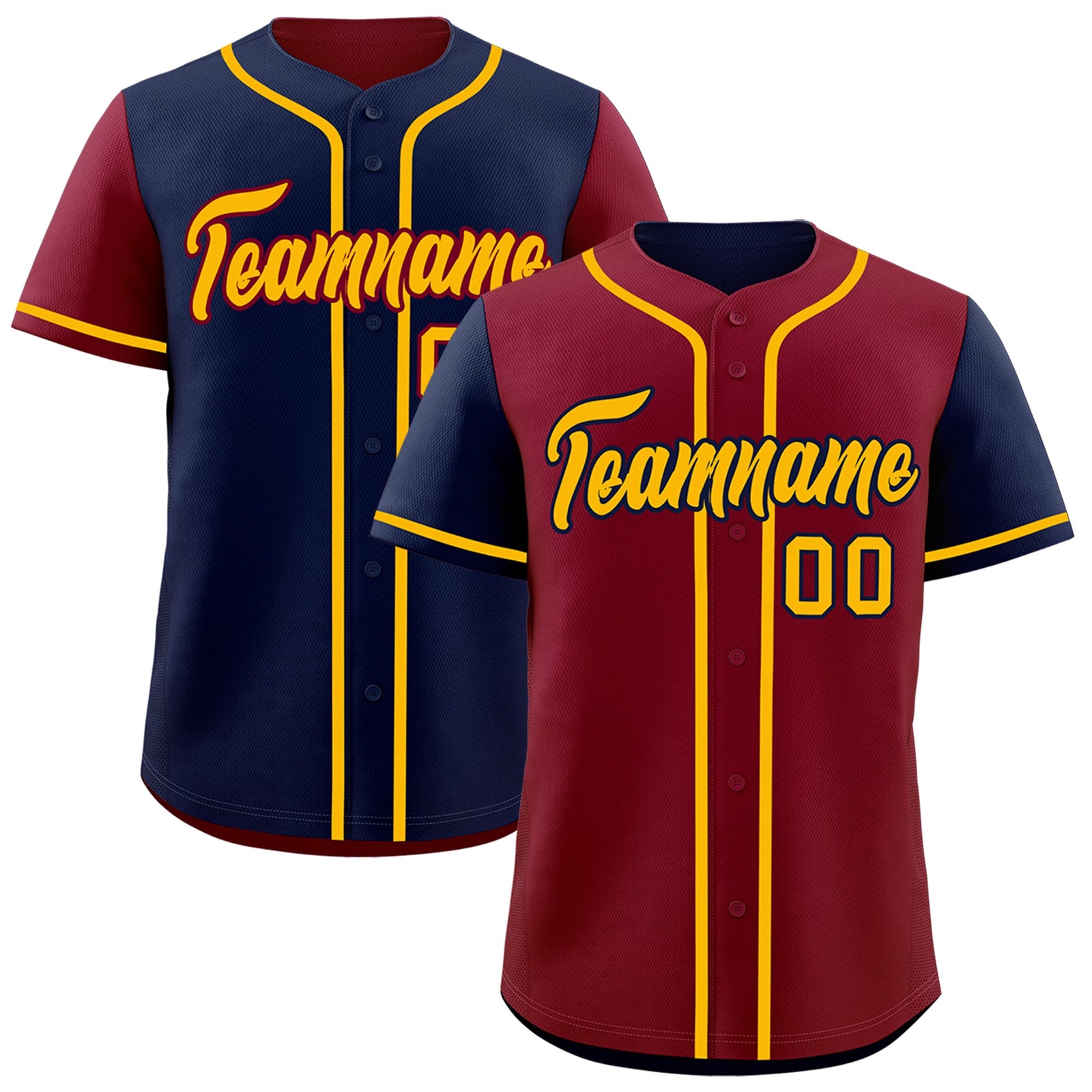 Custom Crimson Navy White Reversible Raglan Sleeves Baseball Jersey| KXKSHOP