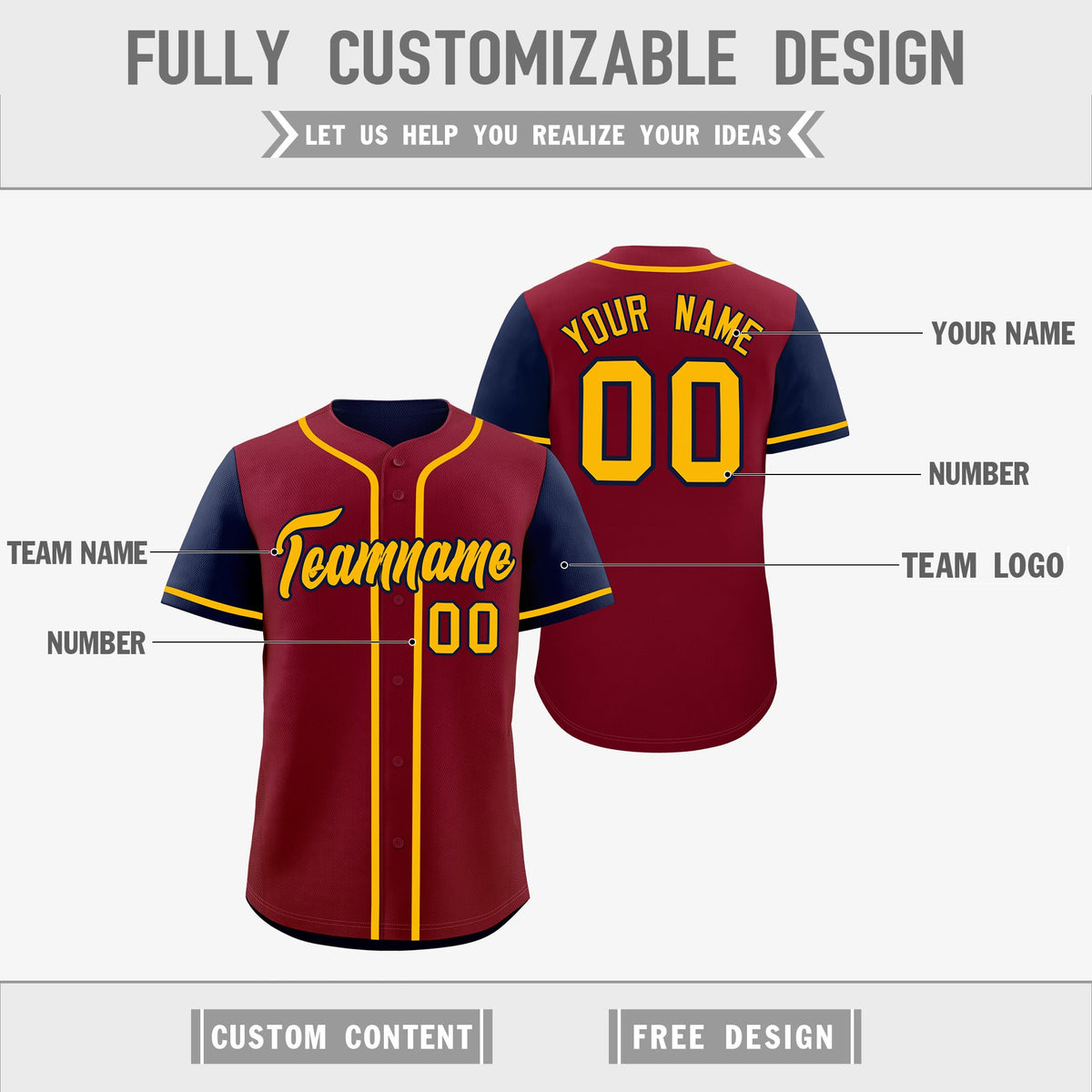 Custom Crimson Navy White Reversible Raglan Sleeves Baseball Jersey| KXKSHOP