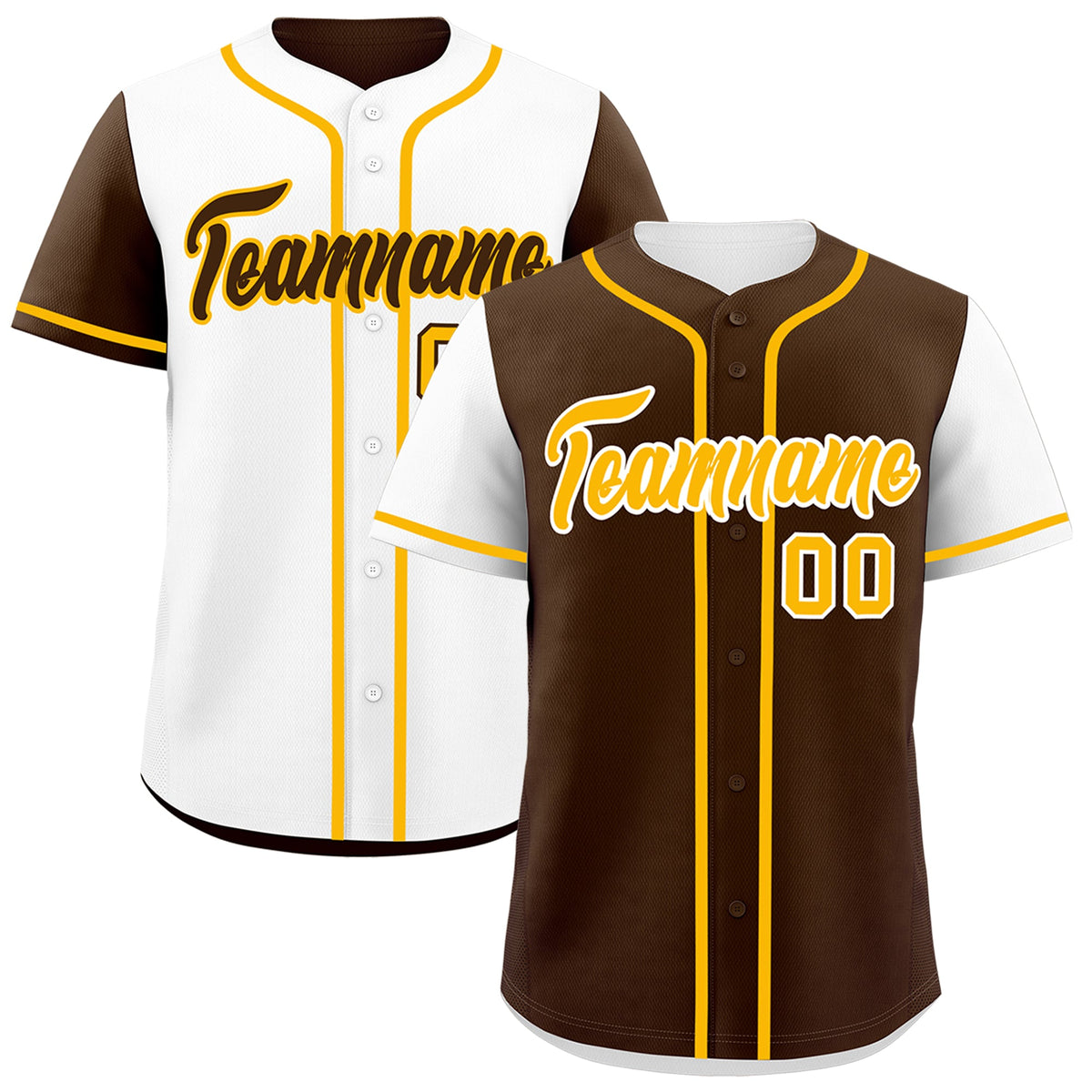 Custom Brown White Orange Reversible Raglan Sleeves Baseball Jersey| KXKSHOP
