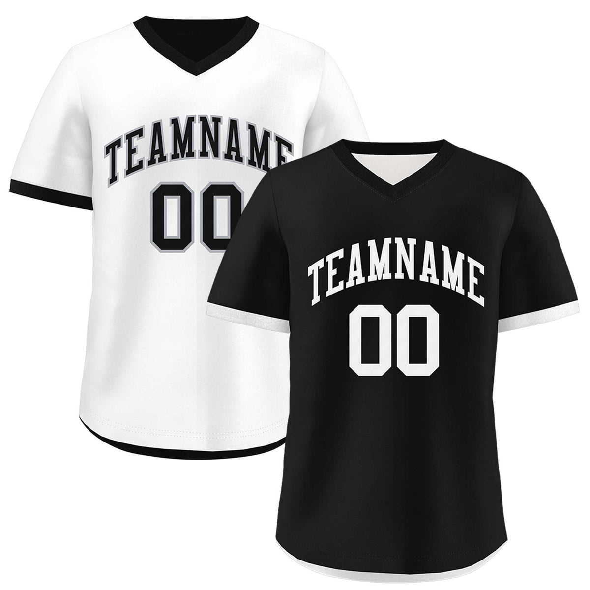 Custom Black White Reversible Classic Style Breathable Baseball Jersey| KXKSHOP