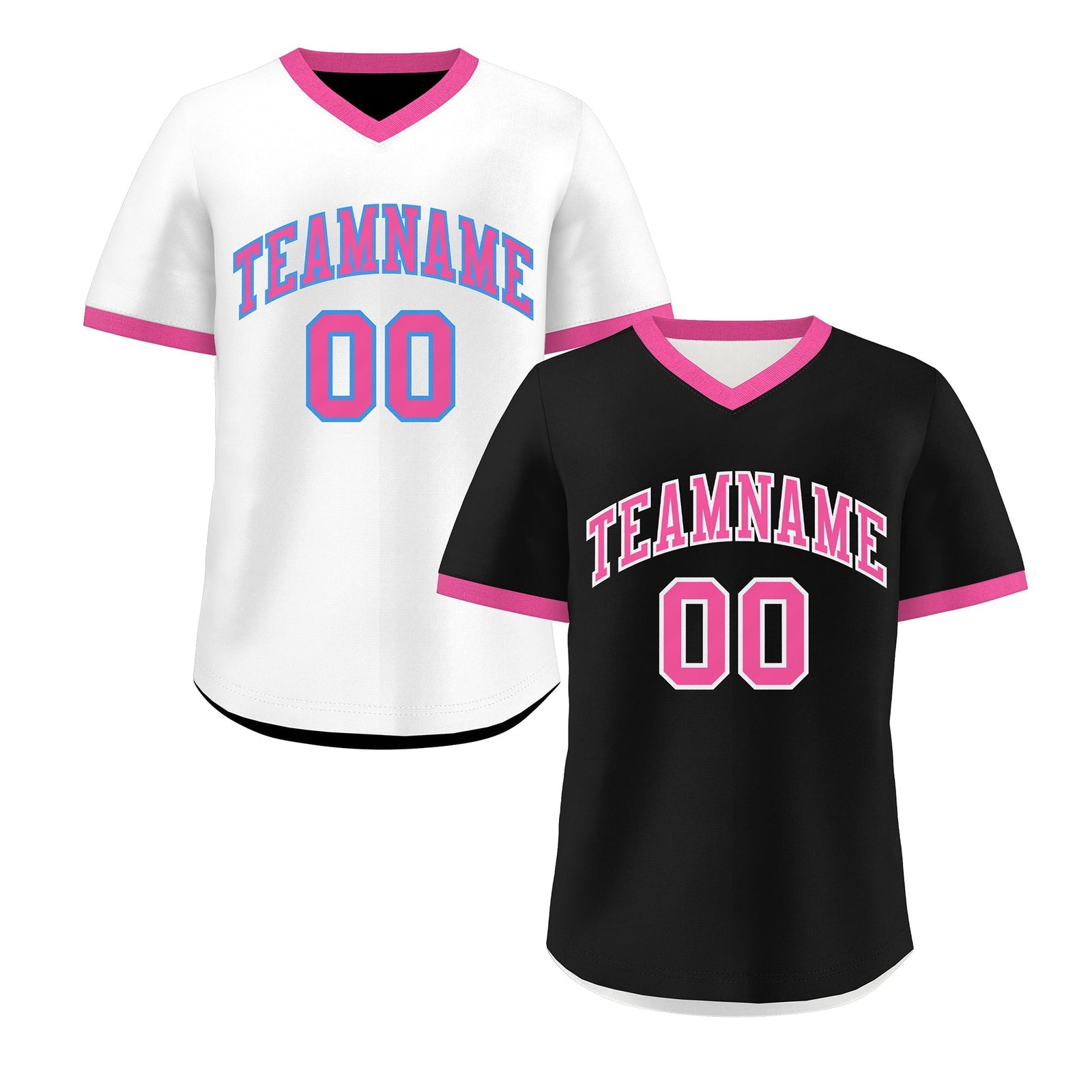 Custom White Black Pink Reversible Classic Style Breathable Baseball Jersey| KXKSHOP
