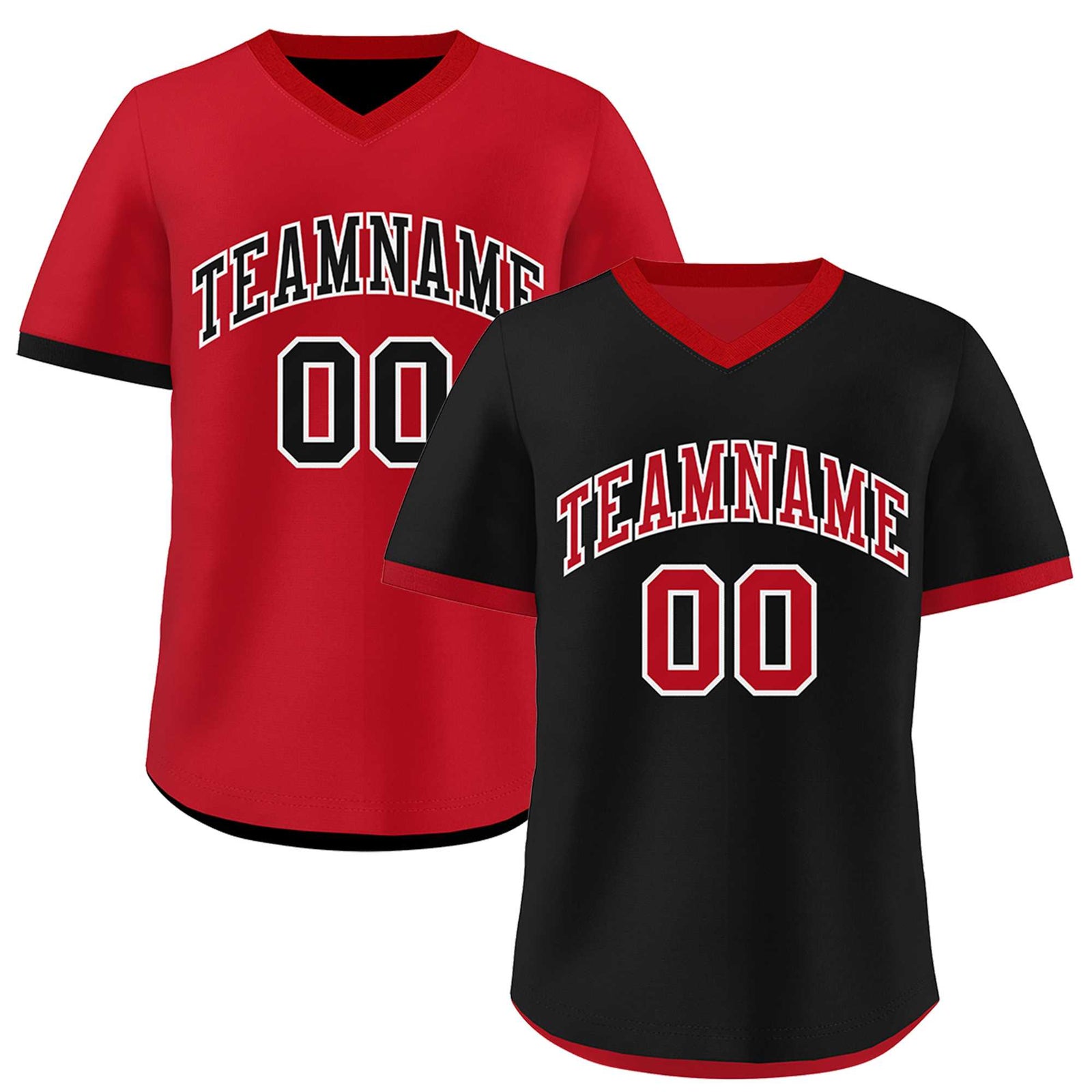 Custom Red Black Reversible Classic Style Breathable Baseball Jersey| KXKSHOP