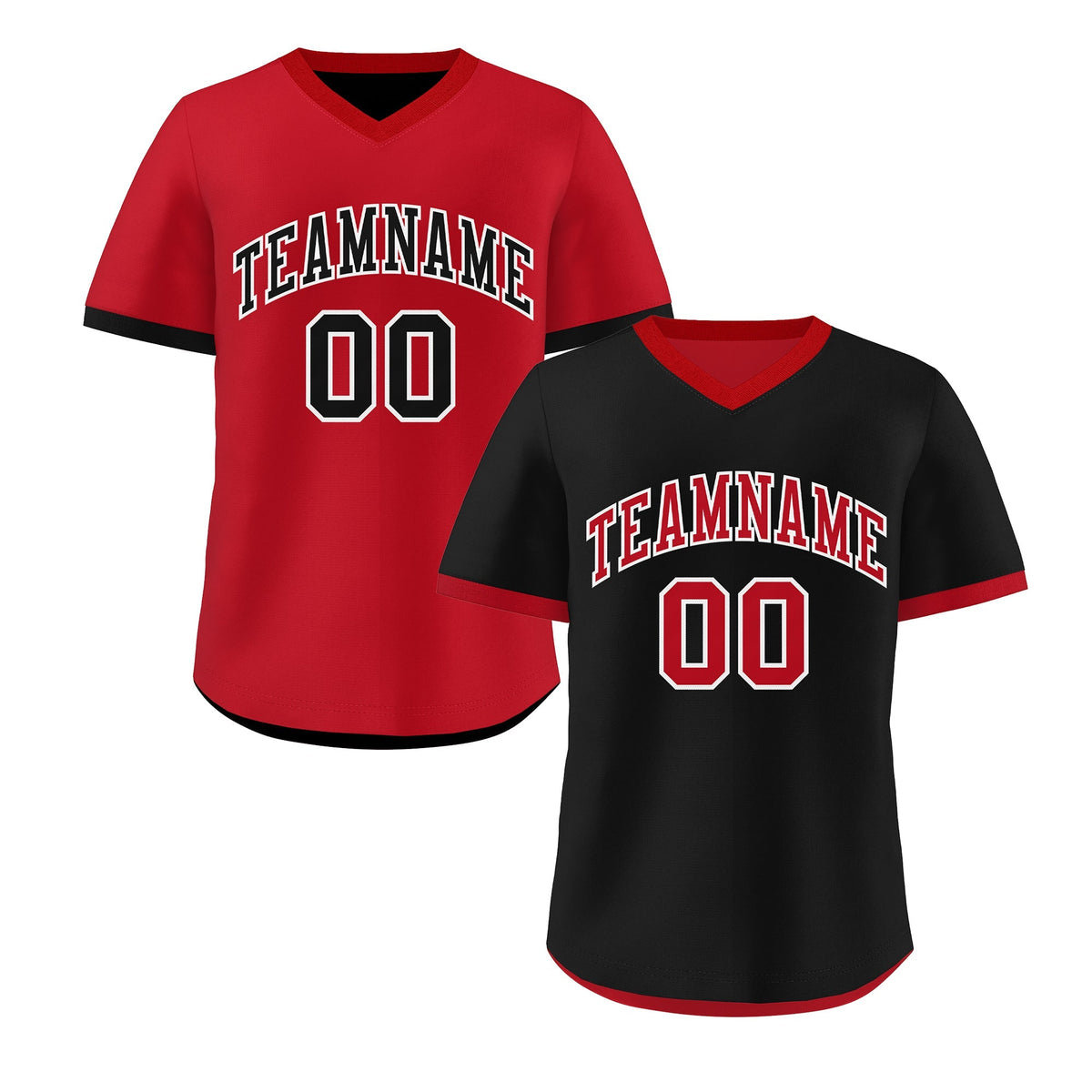 Custom Red Black Reversible Classic Style Breathable Baseball Jersey| KXKSHOP