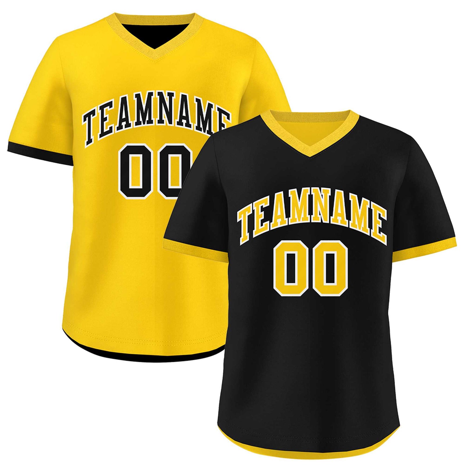 Custom Gold Black Reversible Classic Style Quick Dry Baseball Jersey| KXKSHOP