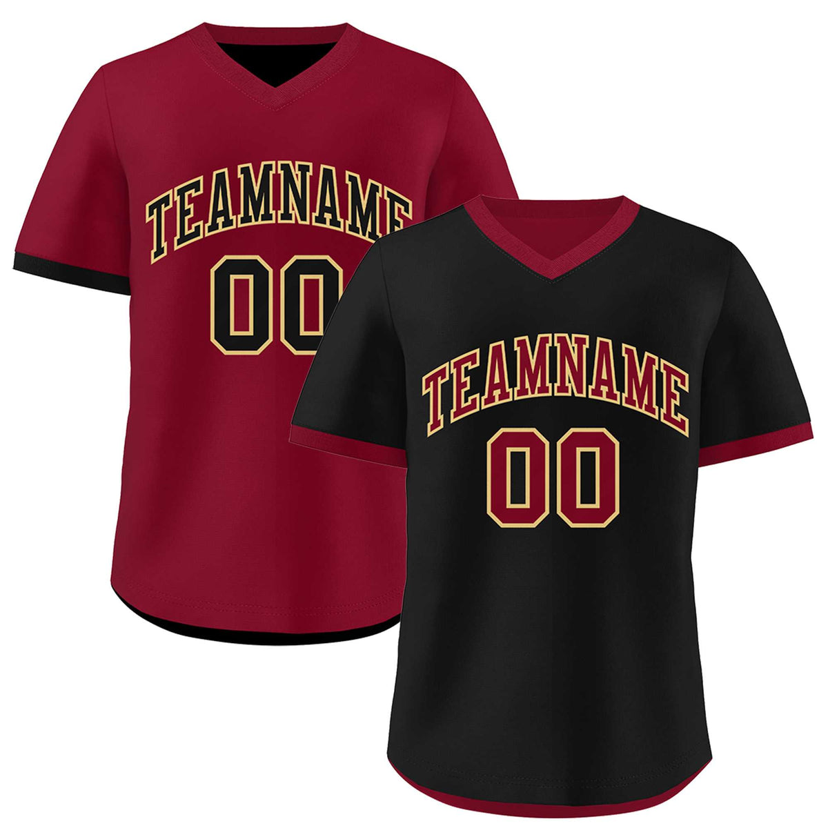 Custom Crimson Khaki Reversible Classic Style Lightweight Baseball Jersey| KXKSHOP