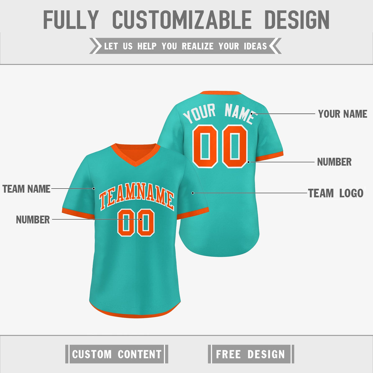 Custom Neon Green Orange Reversible Classic Style Breathable Baseball Jersey| KXKSHOP