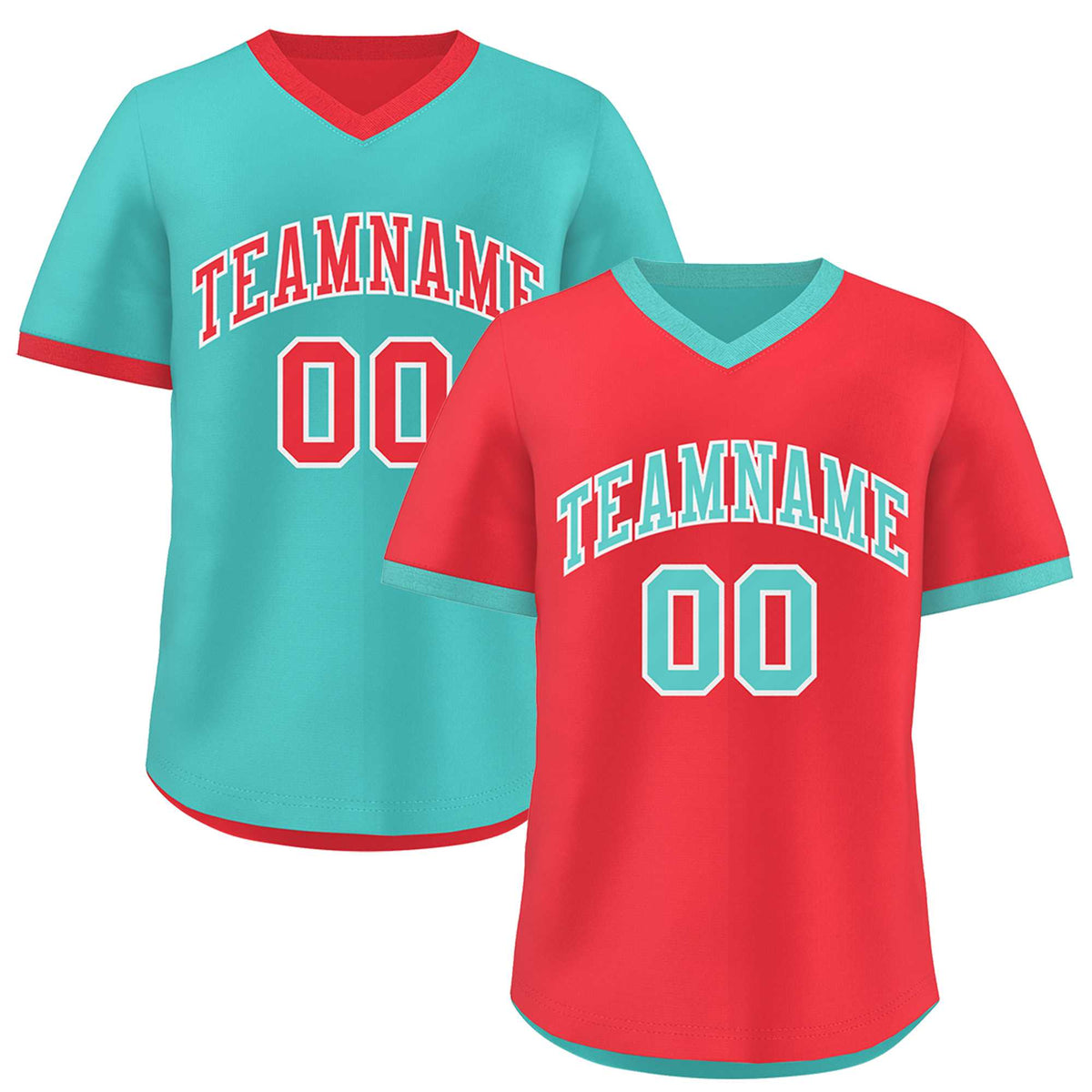 Custom Teal Neon Green Reversible Classic Style Lightweight Baseball Jersey| KXKSHOP