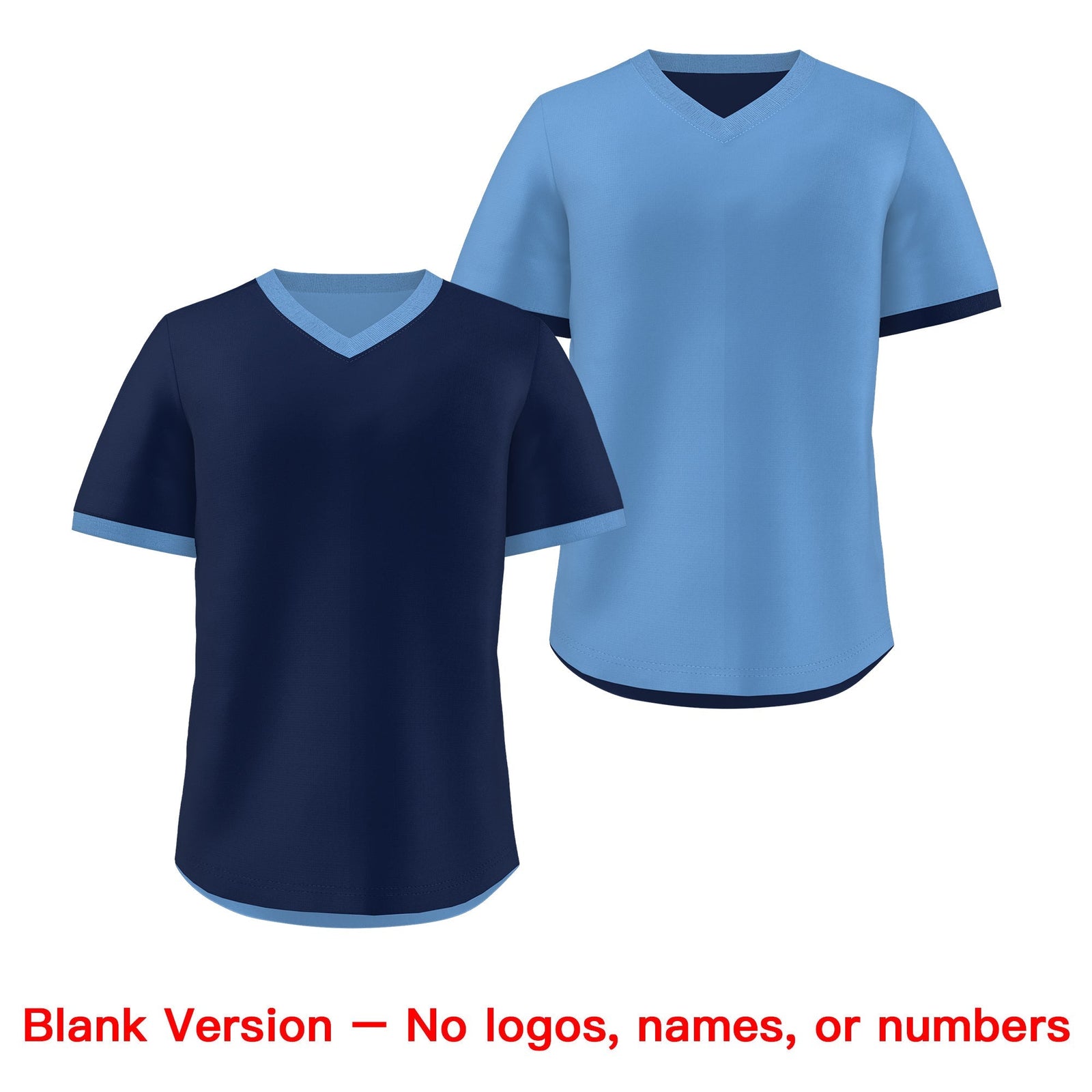 Custom Light Blue Navy Reversible Classic Style Lightweight Baseball Jersey| KXKSHOP