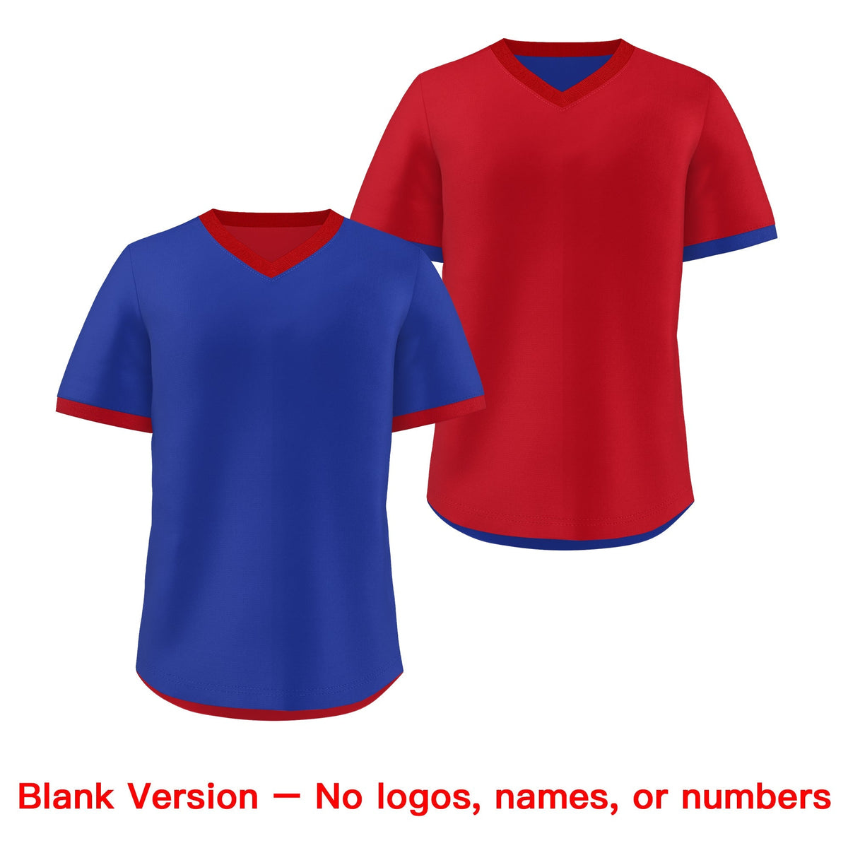 Custom Royal Blue Red Reversible Classic Style Quick Dry Baseball Jersey| KXKSHOP