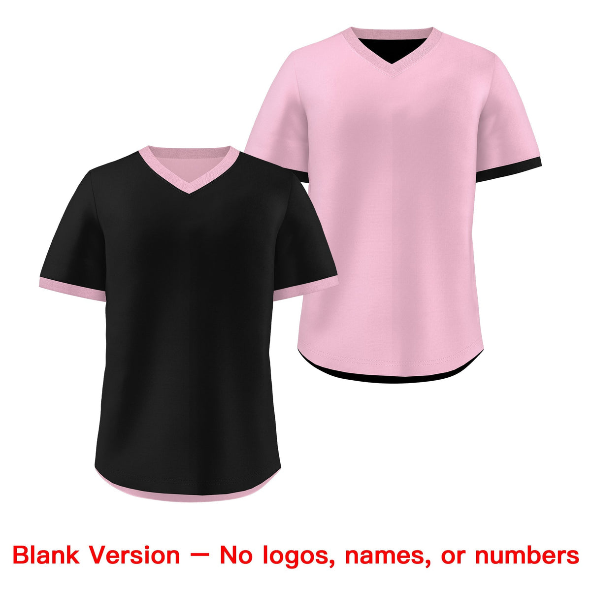 Custom Light Pink Black Reversible Classic Style Breathable Baseball Jersey| KXKSHOP