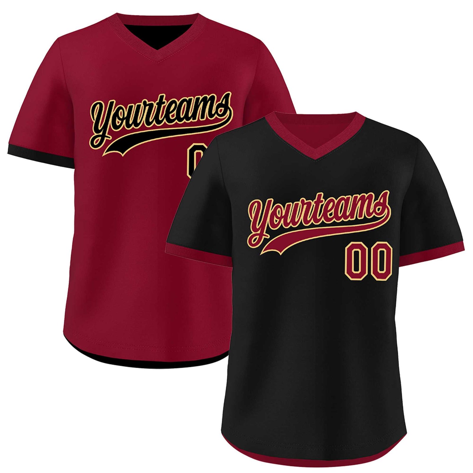 Custom Crimson Khaki Reversible Classic Style Lightweight Baseball Jersey| KXKSHOP