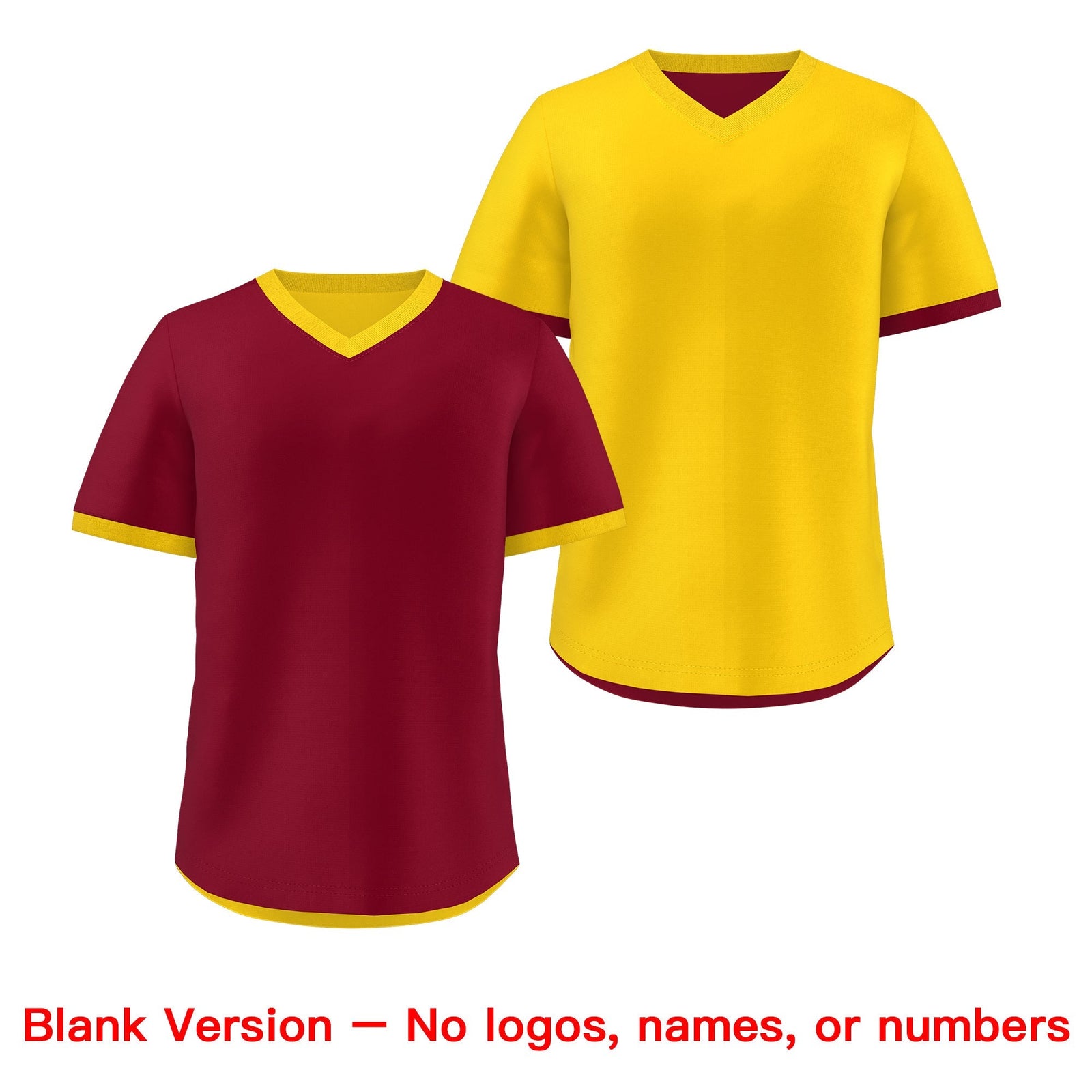 Custom Gold Red Reversible Classic Style Breathable Baseball Jersey| KXKSHOP