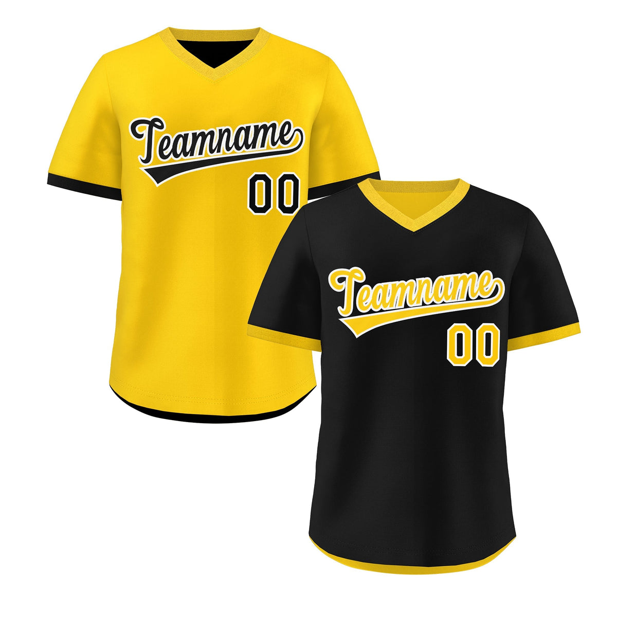 Custom Gold Black Reversible Classic Style Quick Dry Baseball Jersey| KXKSHOP