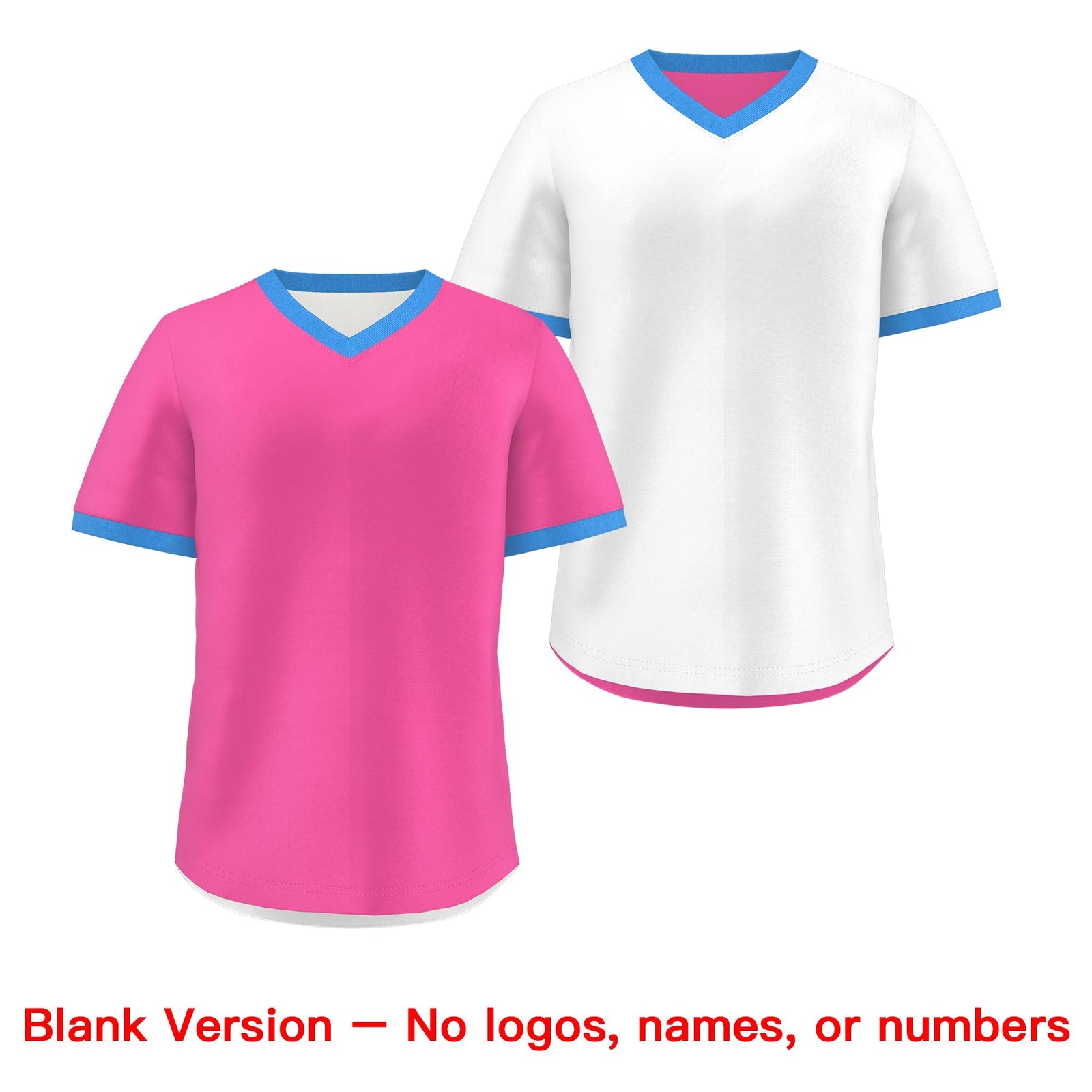 Custom White Pink Powder Blue Reversible Classic Style Quick Dry Baseball Jersey| KXKSHOP