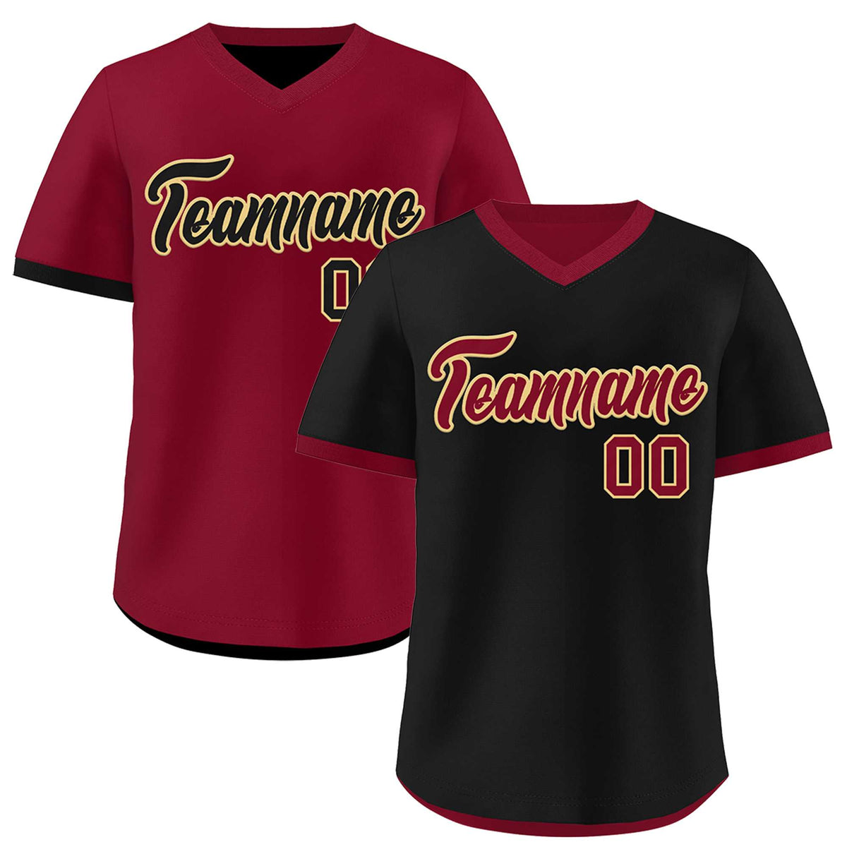 Custom Crimson Khaki Reversible Classic Style Lightweight Baseball Jersey| KXKSHOP