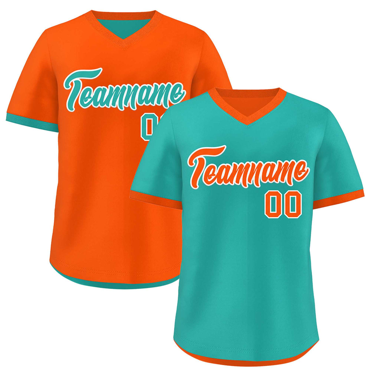 Custom Neon Green Orange Reversible Classic Style Breathable Baseball Jersey| KXKSHOP